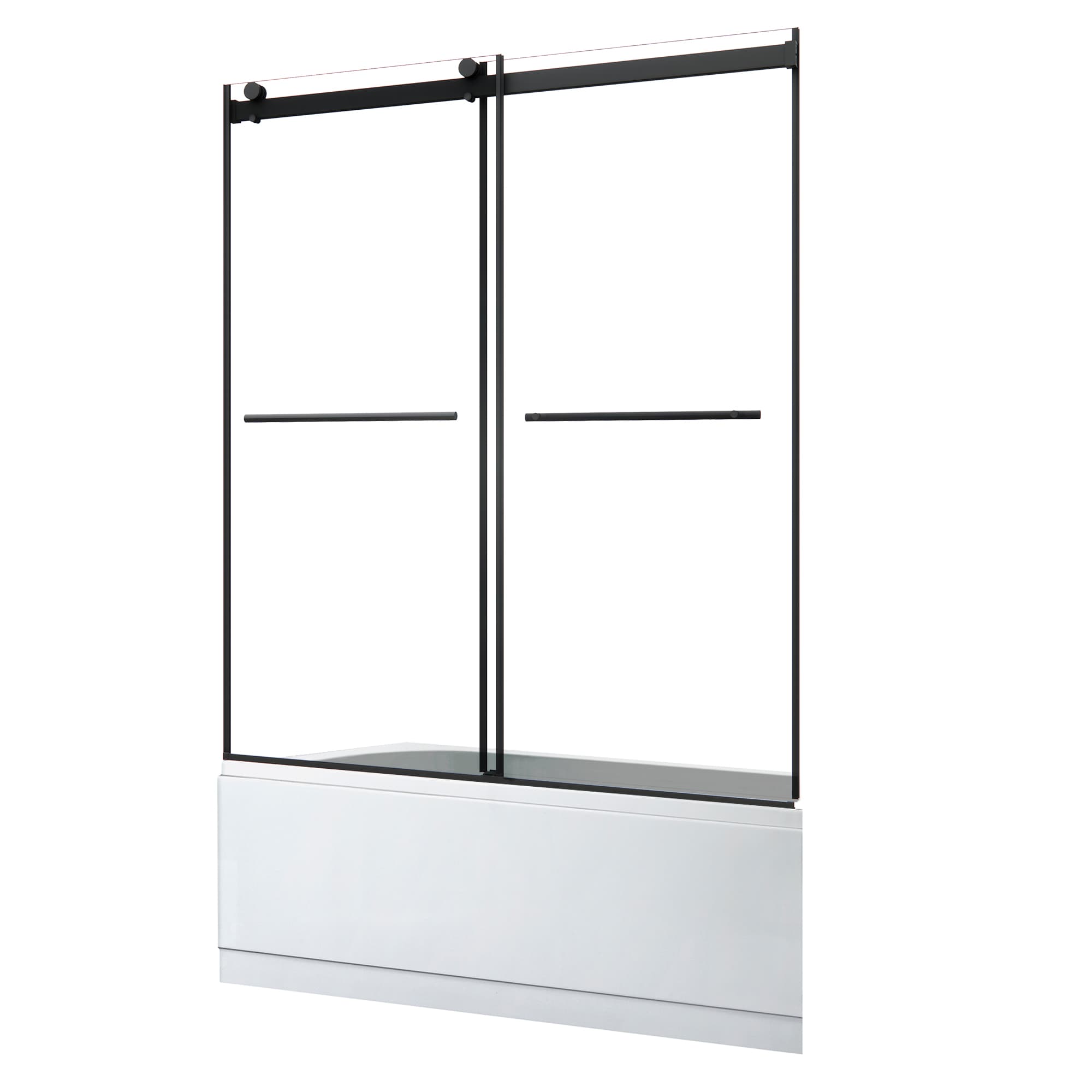 Altair Belizzi 60" W x 58" H By-Pass Frameless Exposed Roller Tub Door - photo 2 of 14