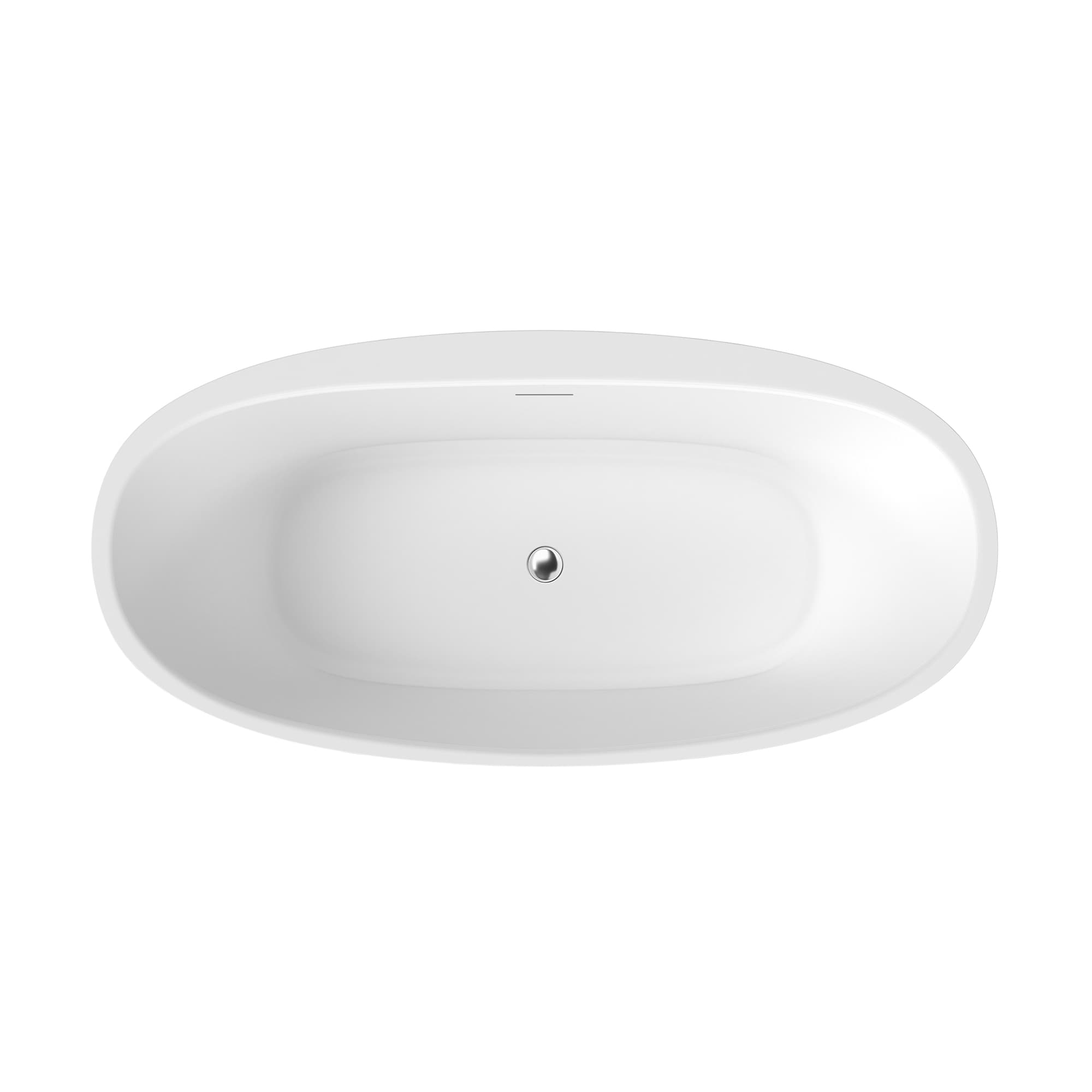 Altair Beyaz 59 Inch Freestanding Acrylic Soaking Bathtub - photo 4 of 17