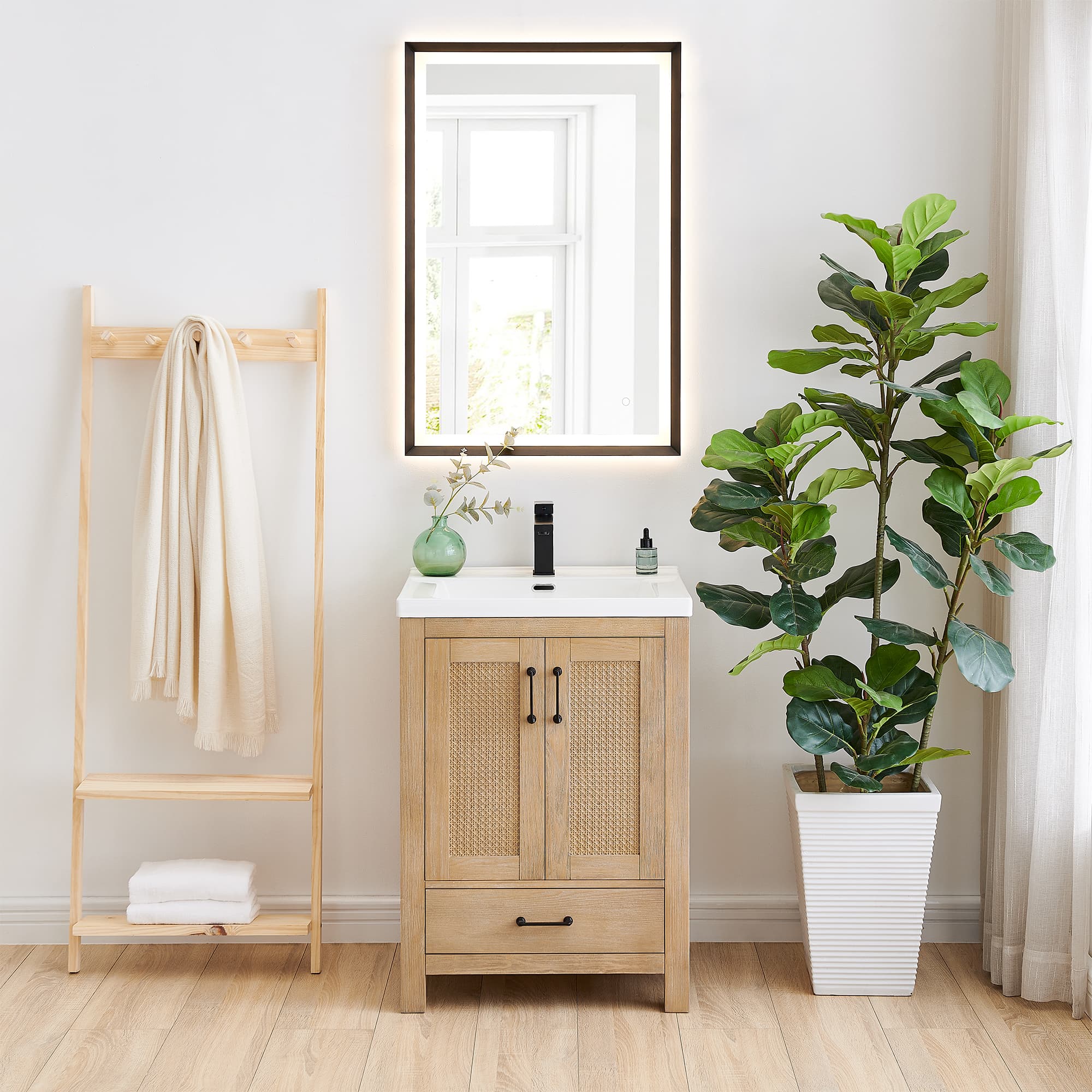 Altair Bondi Single Sink Freestanding Bathroom Vanity in Light Brown - photo 2 of 13