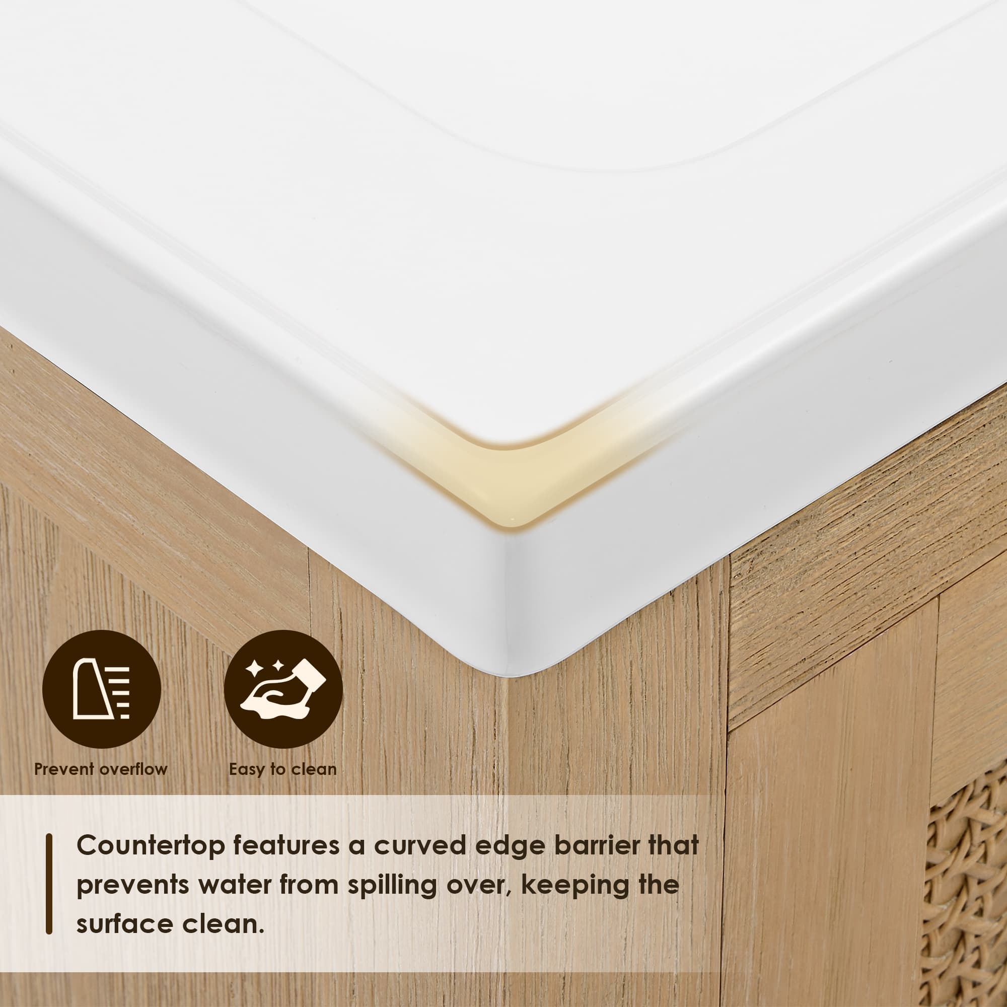 Altair Bondi Single Sink Freestanding Bathroom Vanity in Light Brown - photo 8 of 13