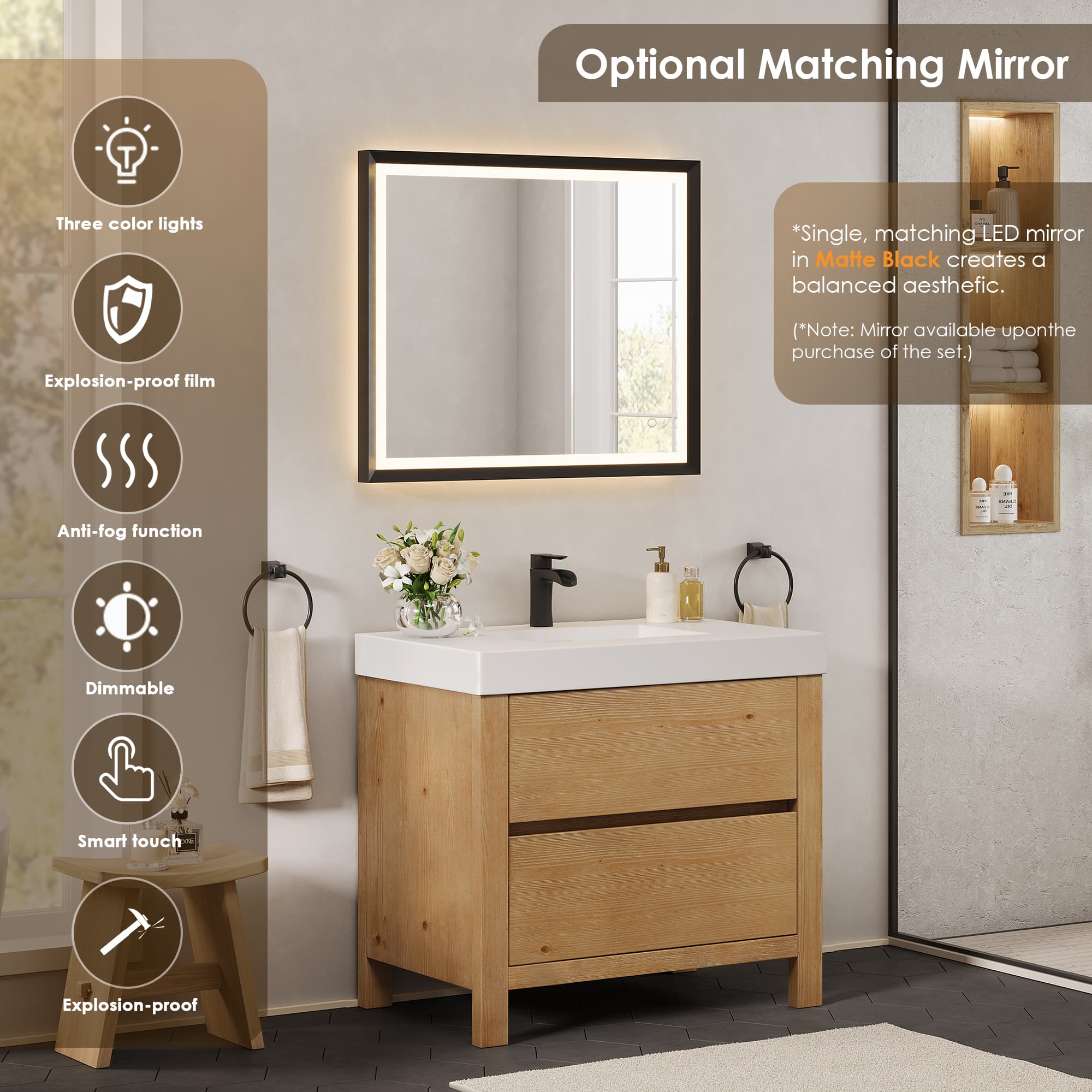 Altair Cascadia Freestanding Bathroom Vanity in Weathered Fir - photo 11 of 15