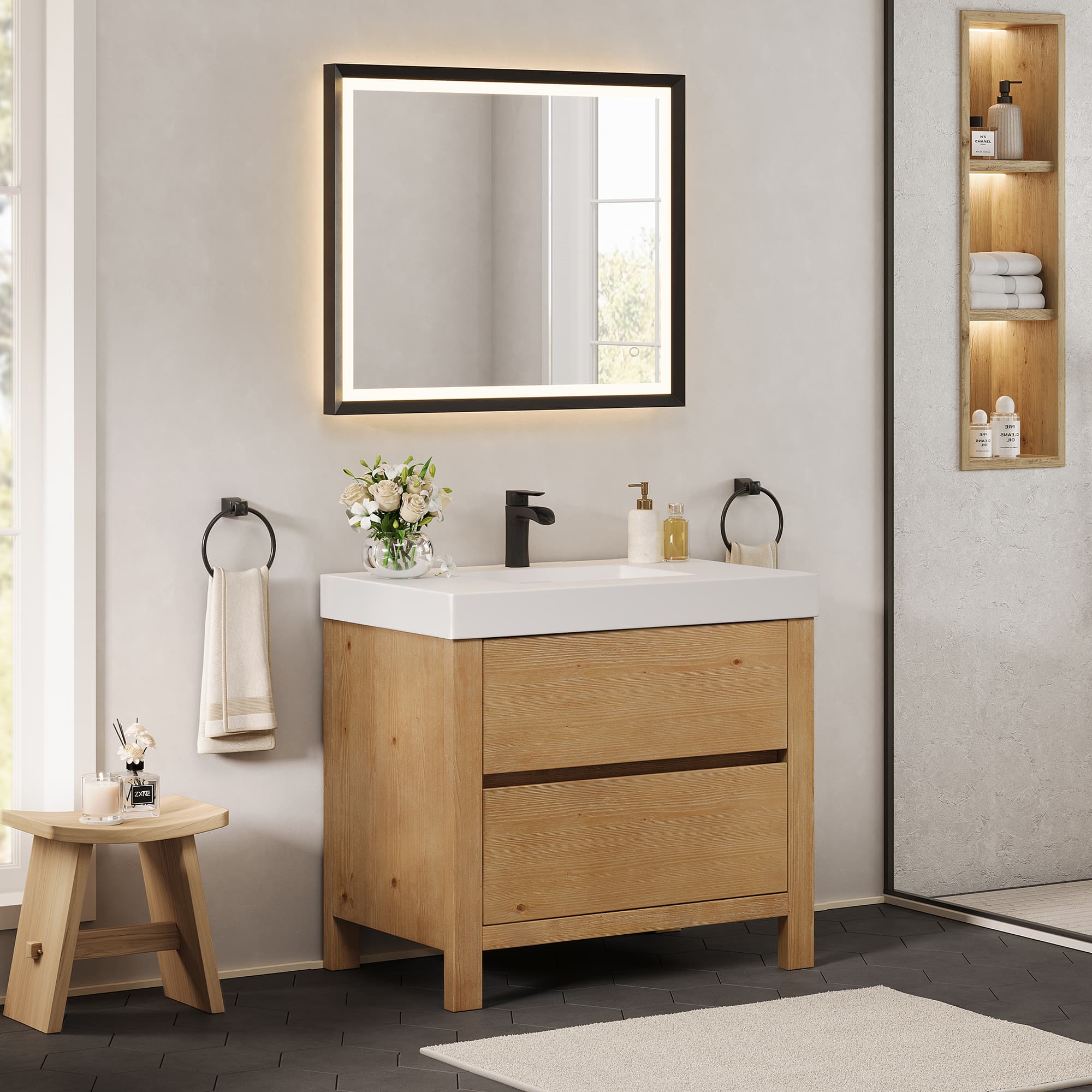 Altair Cascadia Freestanding Bathroom Vanity in Weathered Fir - photo 3 of 15