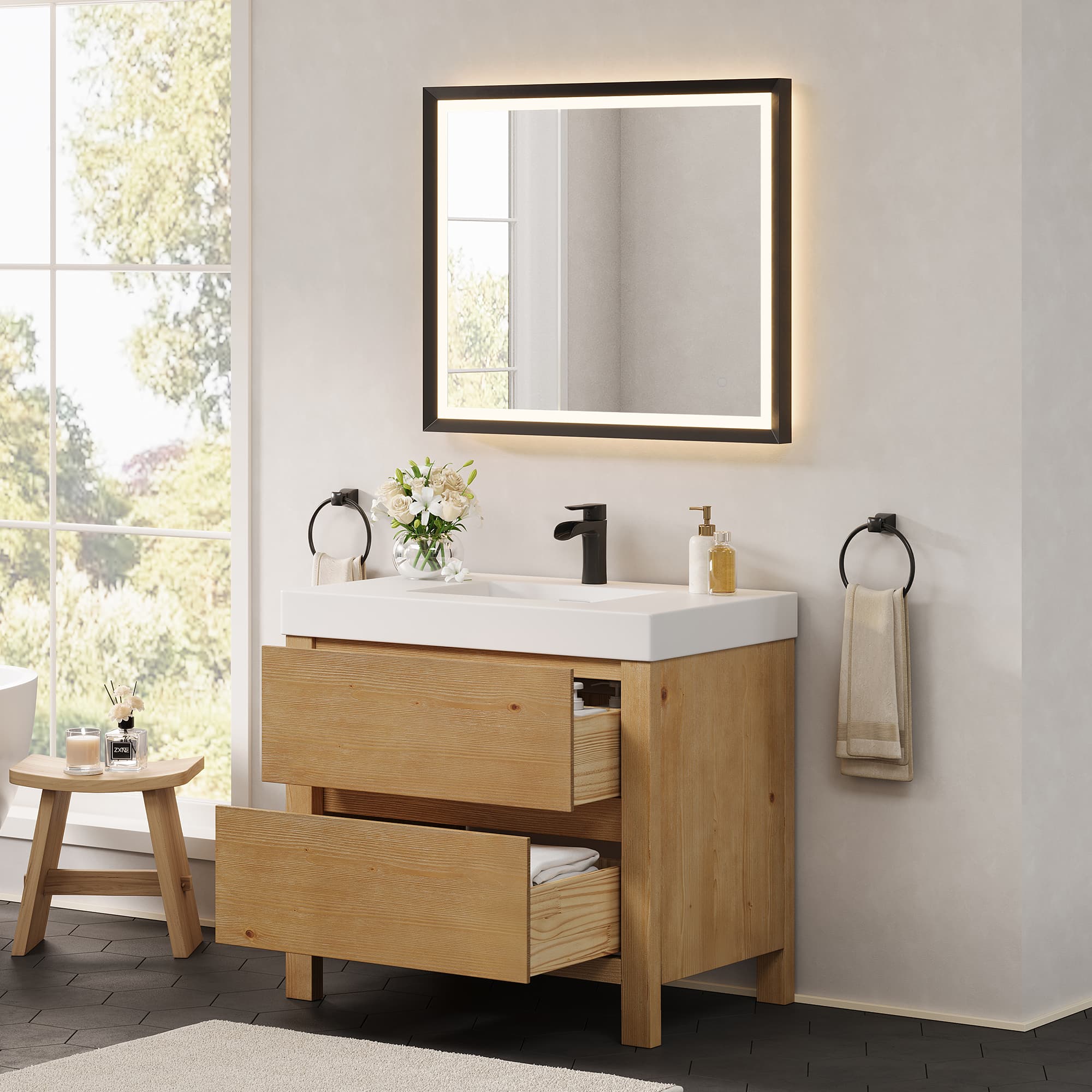 Altair Cascadia Freestanding Bathroom Vanity in Weathered Fir - photo 4 of 15