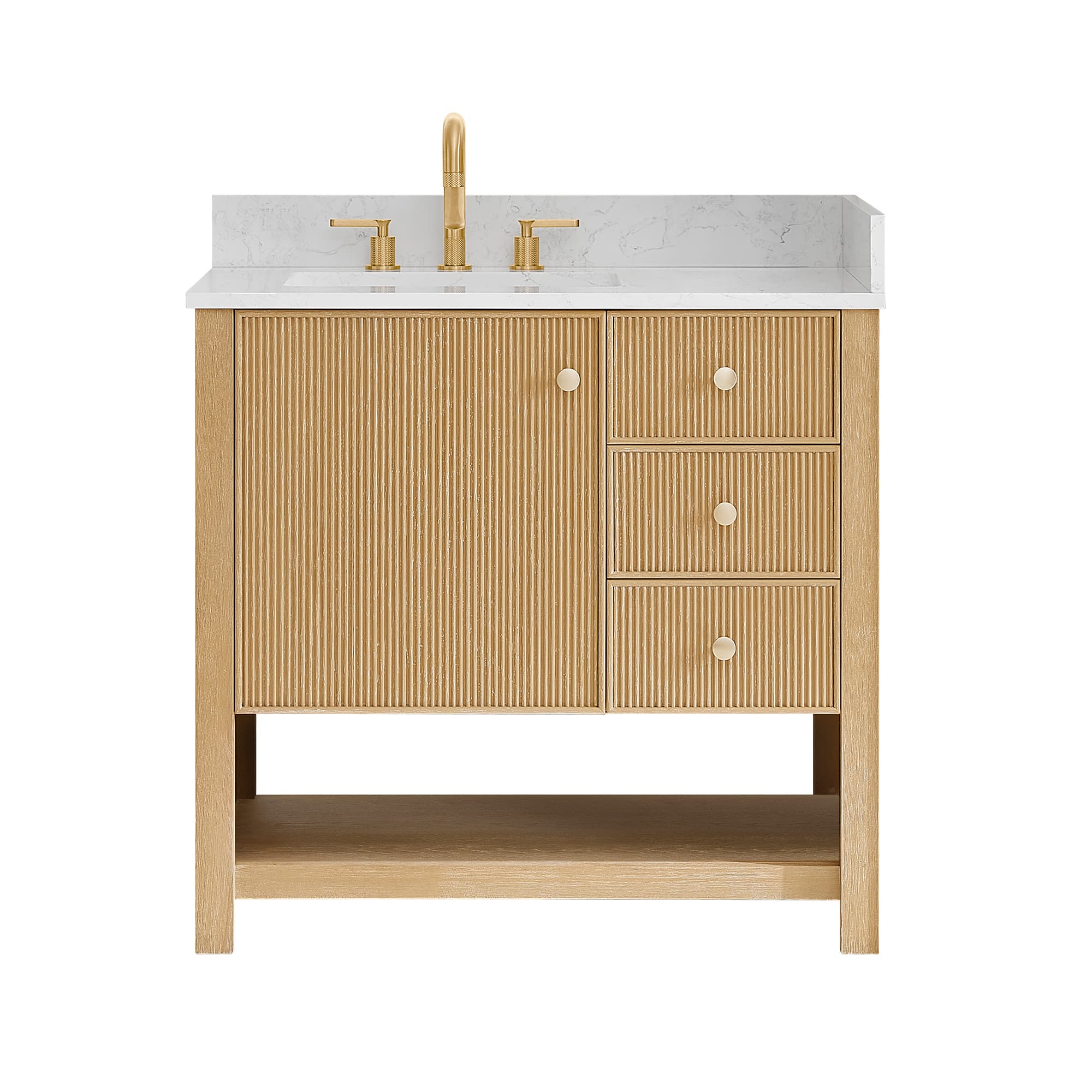 Altair Cecil Freestanding Bathroom Vanity in White Oak - photo 1 of 16