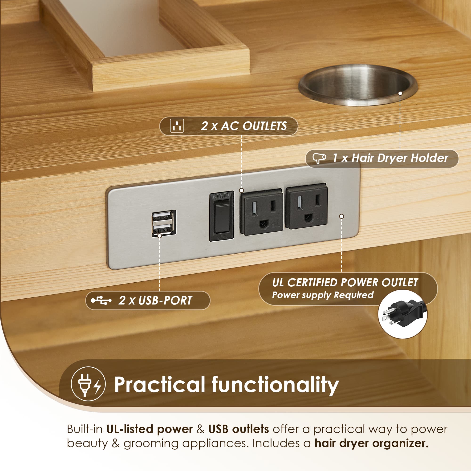 Altair Cedar Freestanding Bathroom Vanity in Natural Wood - photo 12 of 17