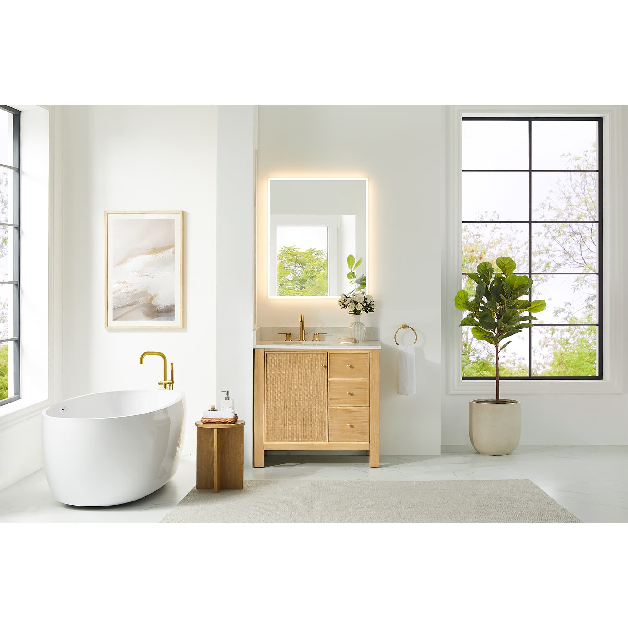 Altair Cedar Freestanding Bathroom Vanity in Natural Wood - photo 16 of 17