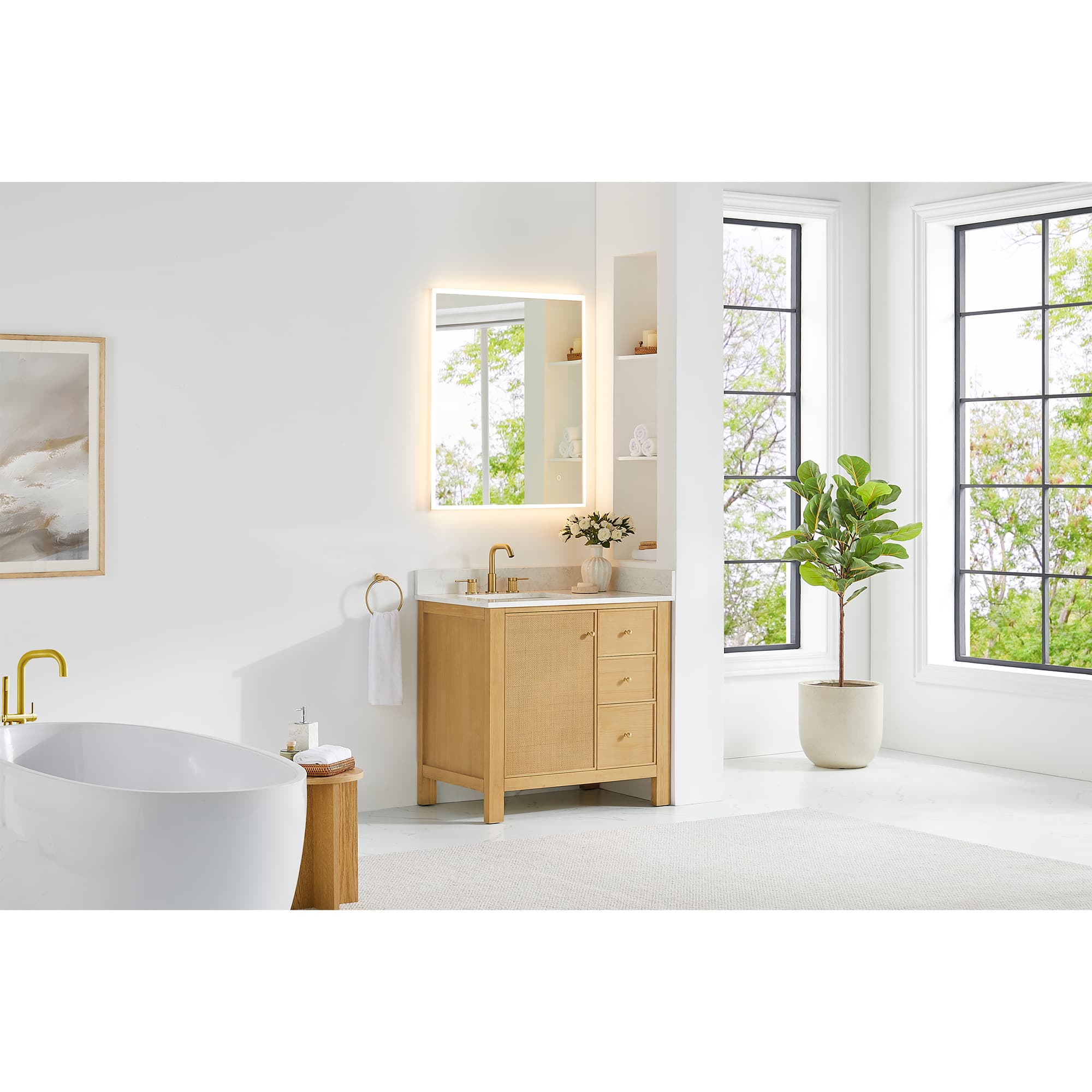 Altair Cedar Freestanding Bathroom Vanity in Natural Wood - photo 17 of 17