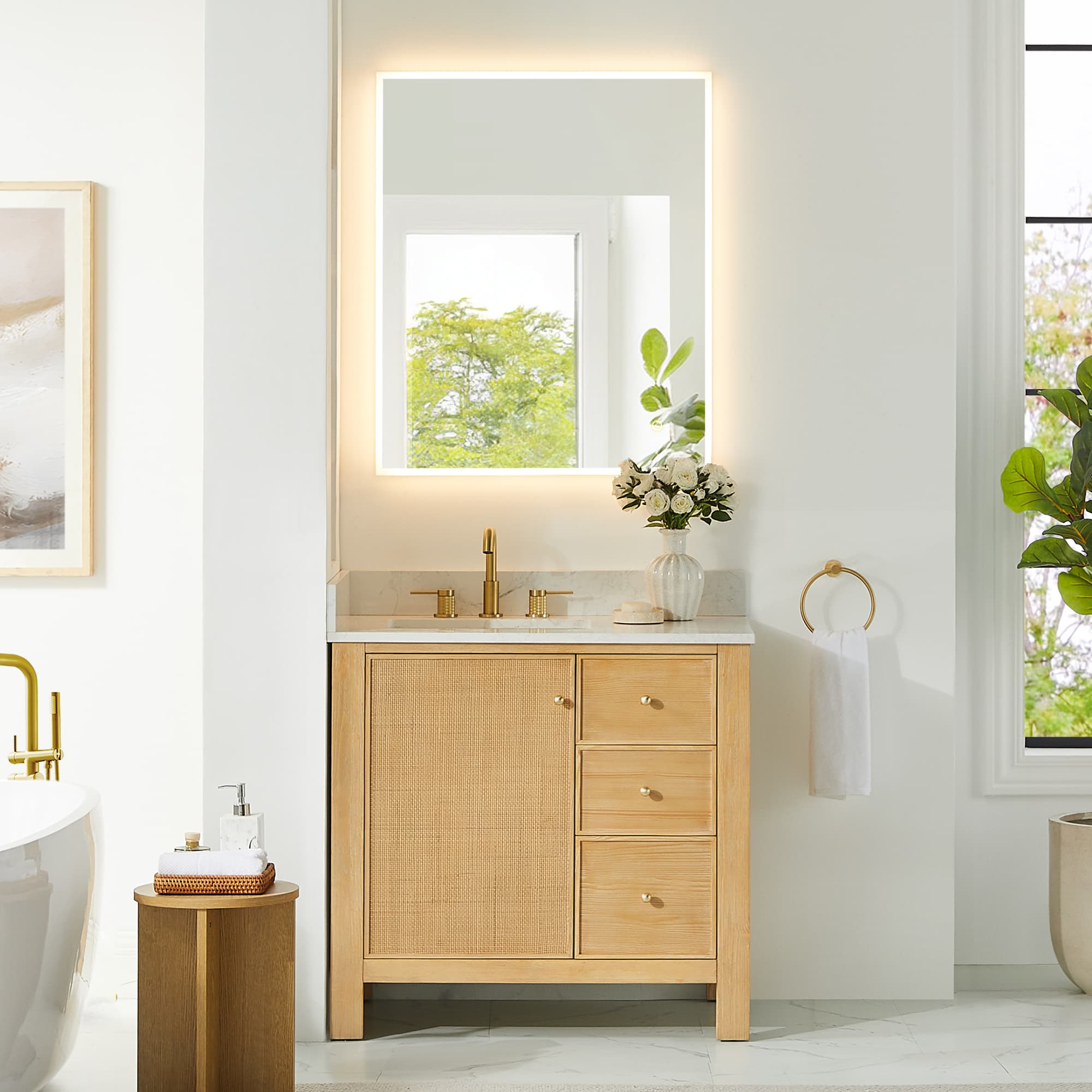 Altair Cedar Freestanding Bathroom Vanity in Natural Wood - photo 2 of 17