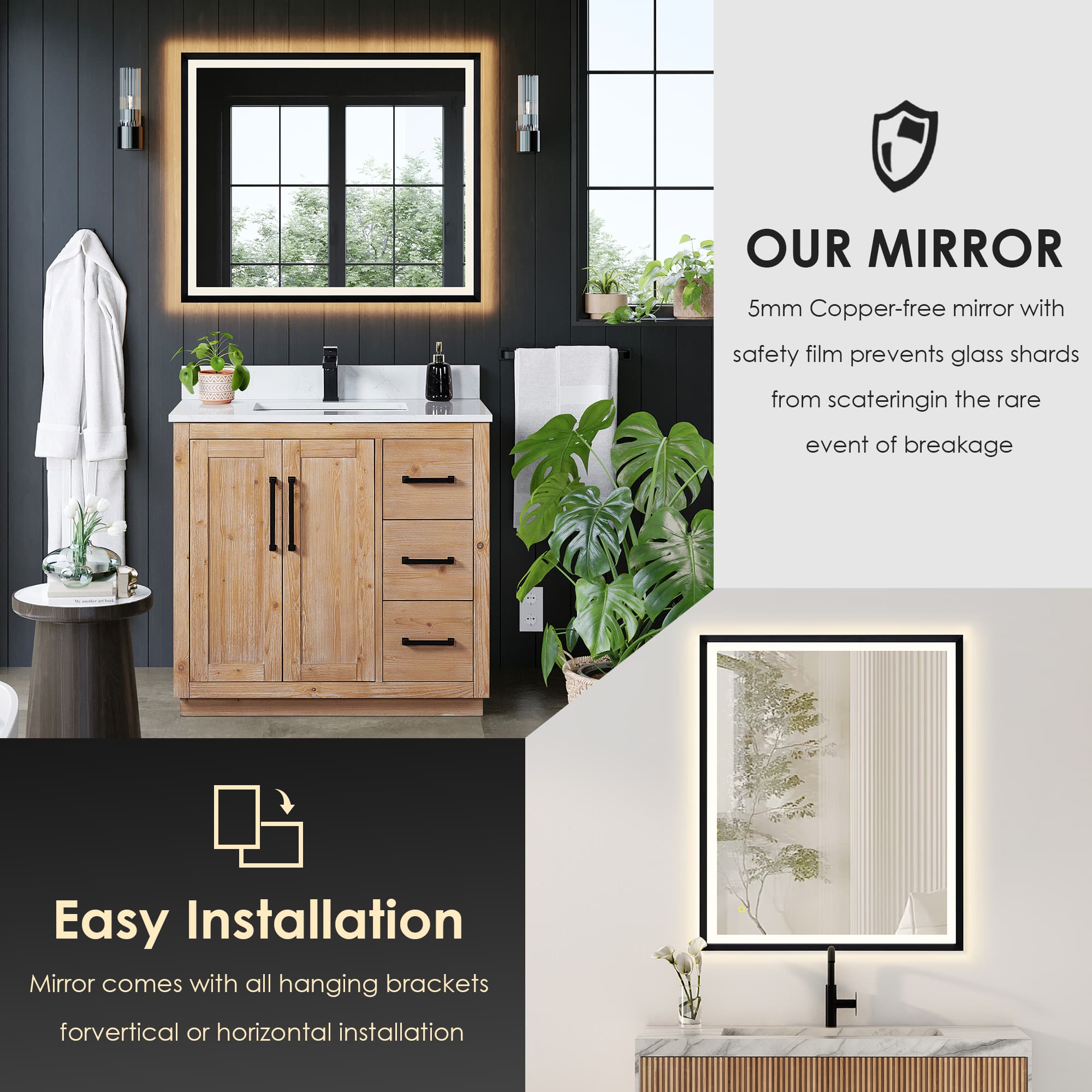 Altair Cicero Single Sink Freestanding Bathroom Vanity in Light Brown - photo 7 of 14