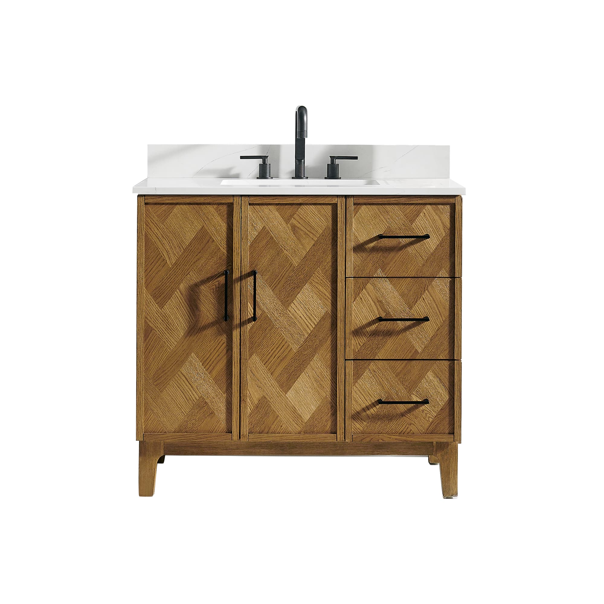 Altair Clara Freestanding Bathroom Vanity in Weathered Brown - photo 1 of 17