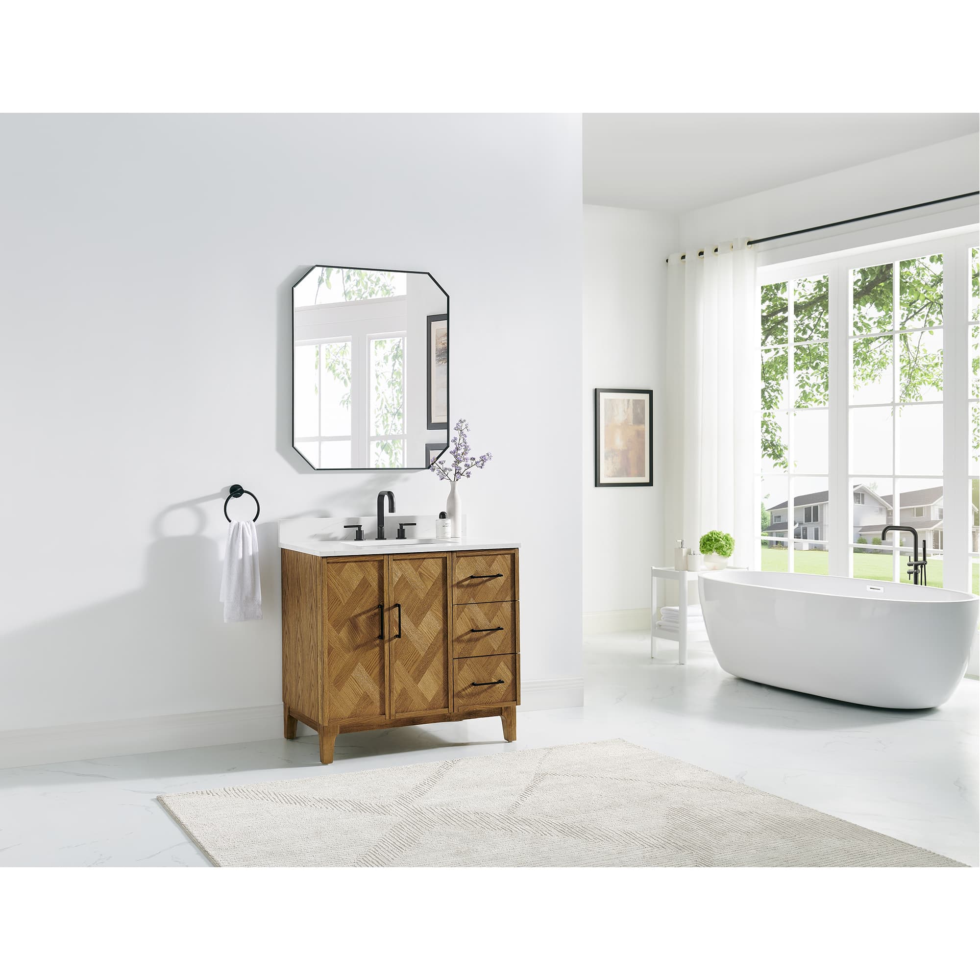 Altair Clara Freestanding Bathroom Vanity in Weathered Brown - photo 17 of 17