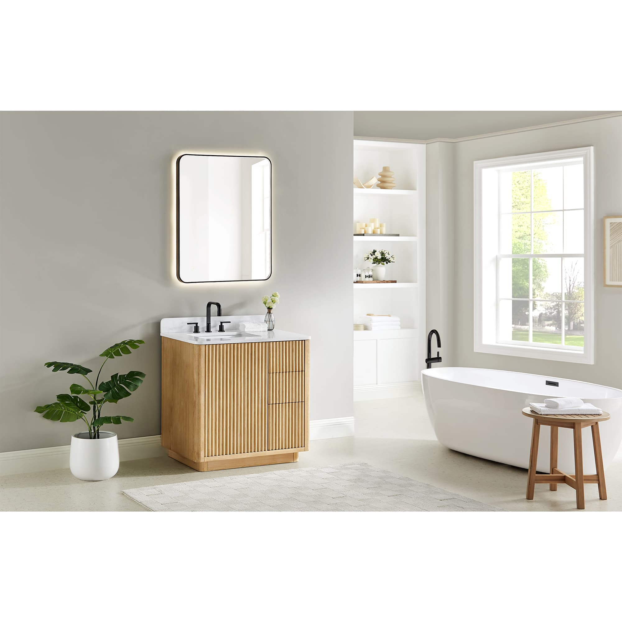 Altair Clayton Freestanding Bathroom Vanity in Washed Light Brown - photo 17 of 17