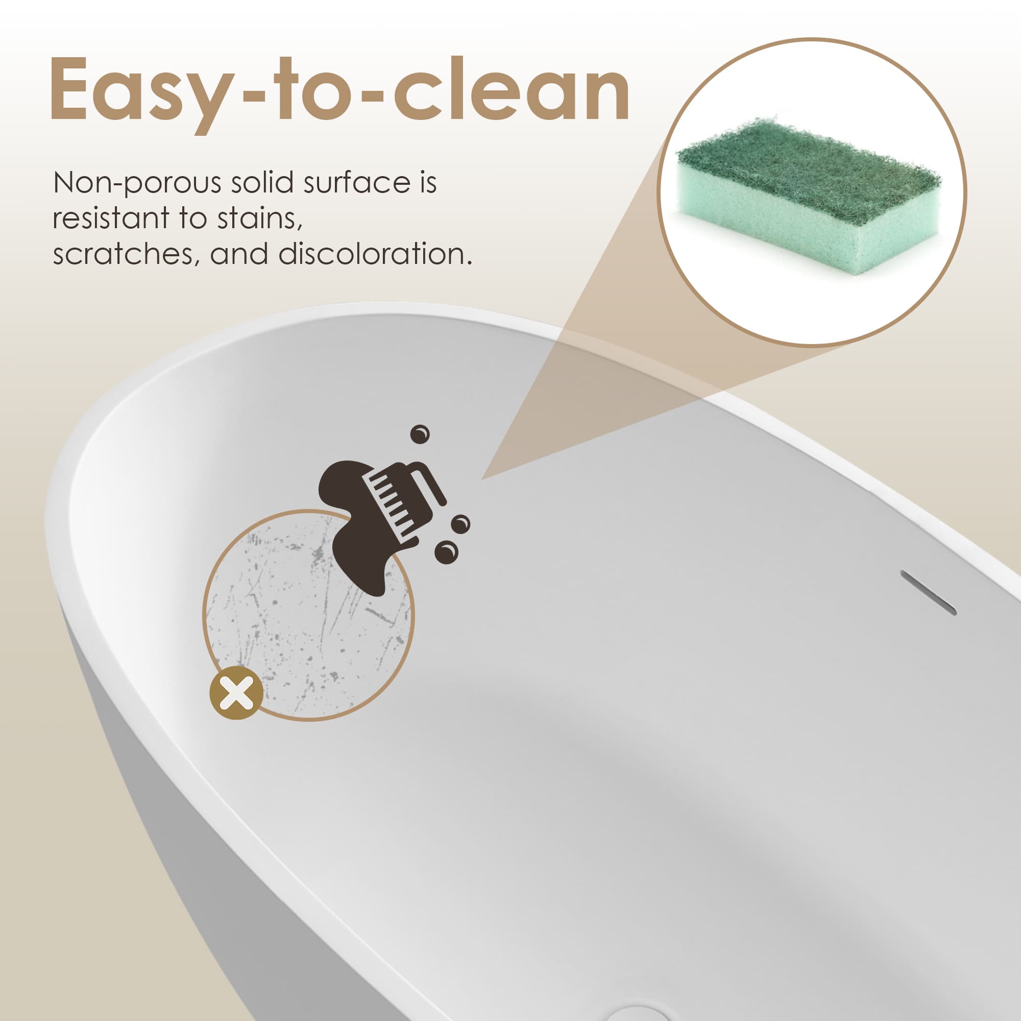Altair Euston Solid Surface Freestanding Soaking Bathtub - photo 20 of 24