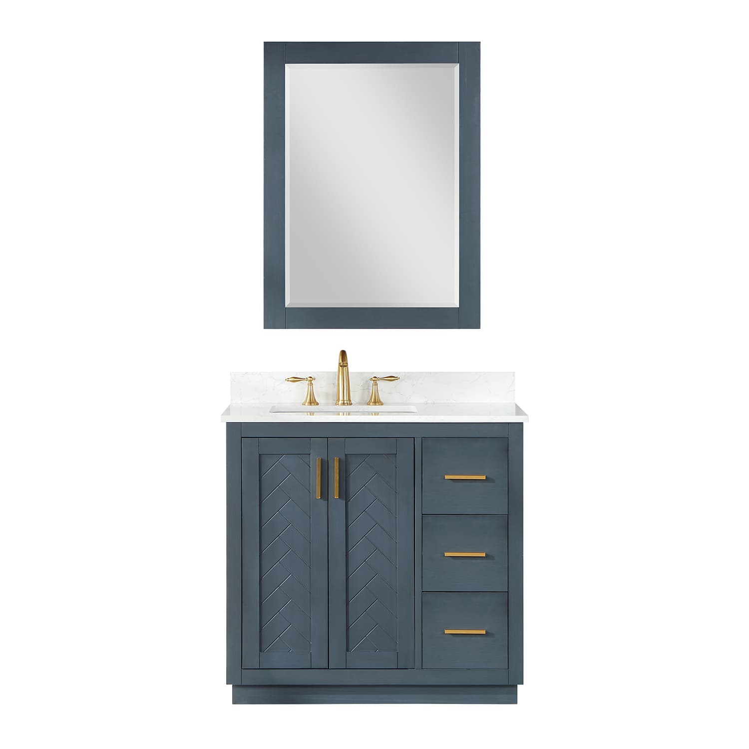 Altair Gazsi Freestanding Bathroom Vanity in Charcoal Blue - photo 1 of 9