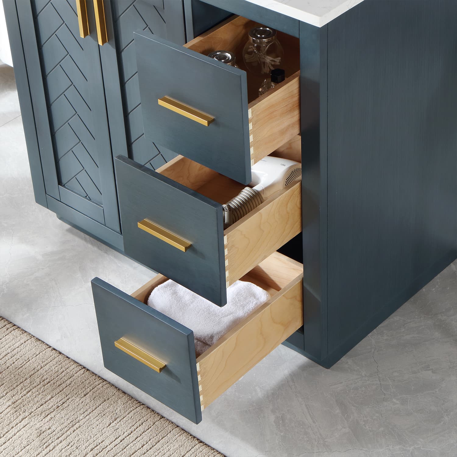 Altair Gazsi Freestanding Bathroom Vanity in Charcoal Blue - photo 7 of 9
