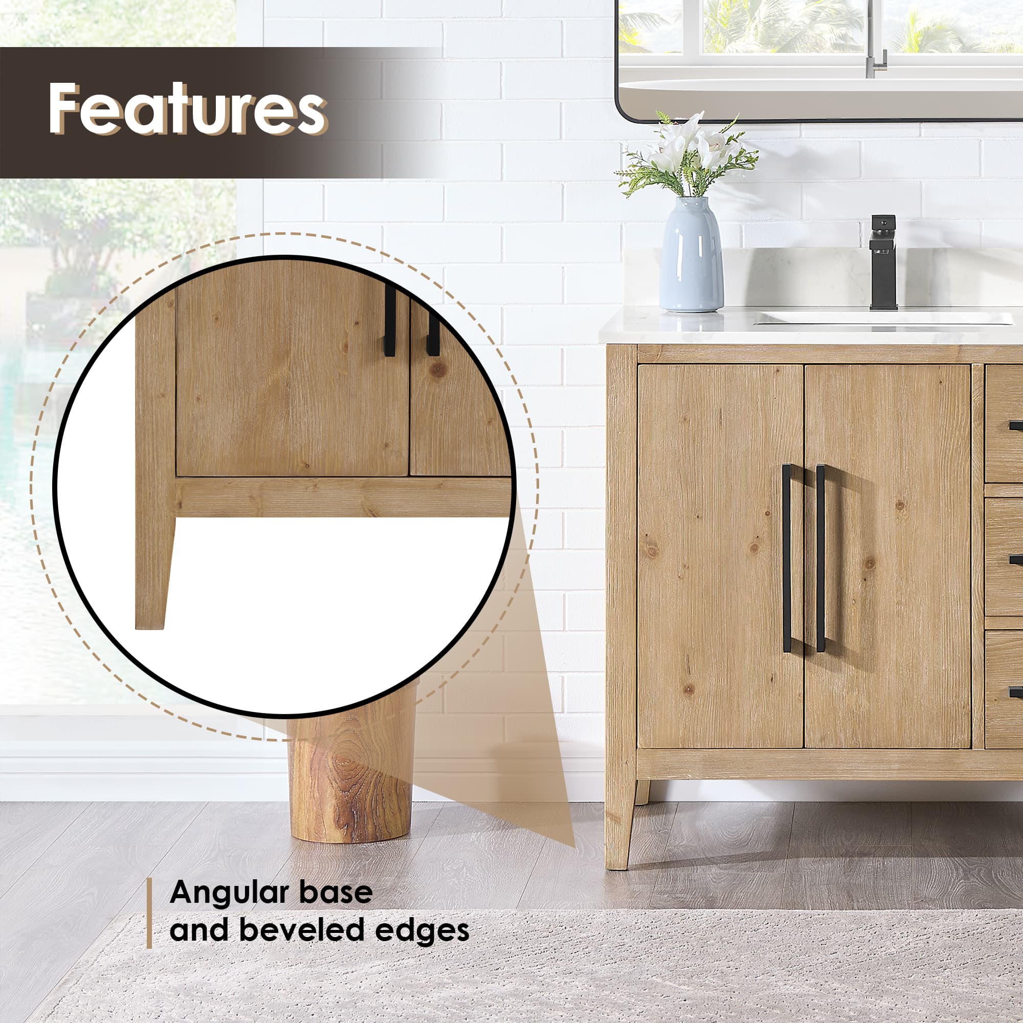 Altair Laurel Freestanding Bathroom Vanity in Weathered Fir - photo 10 of 13