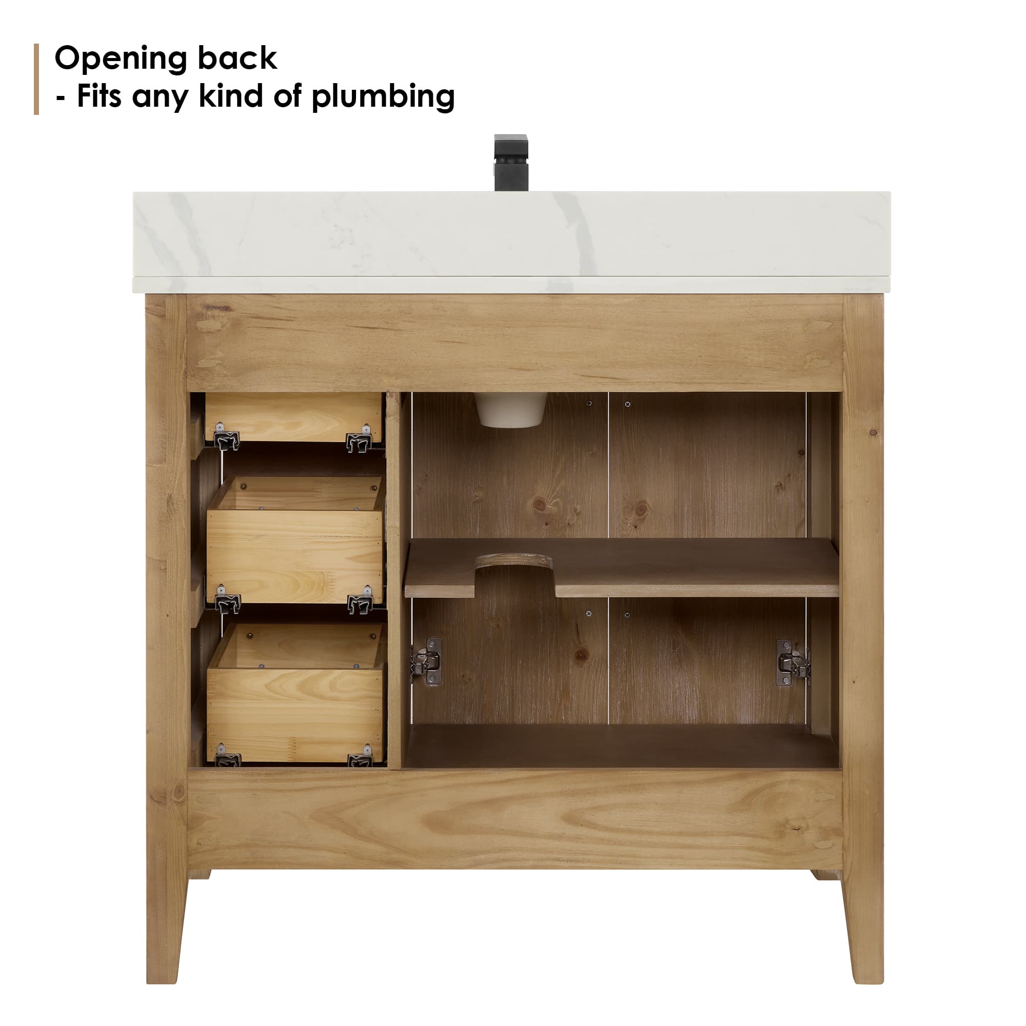 Altair Laurel Freestanding Bathroom Vanity in Weathered Fir - photo 12 of 13