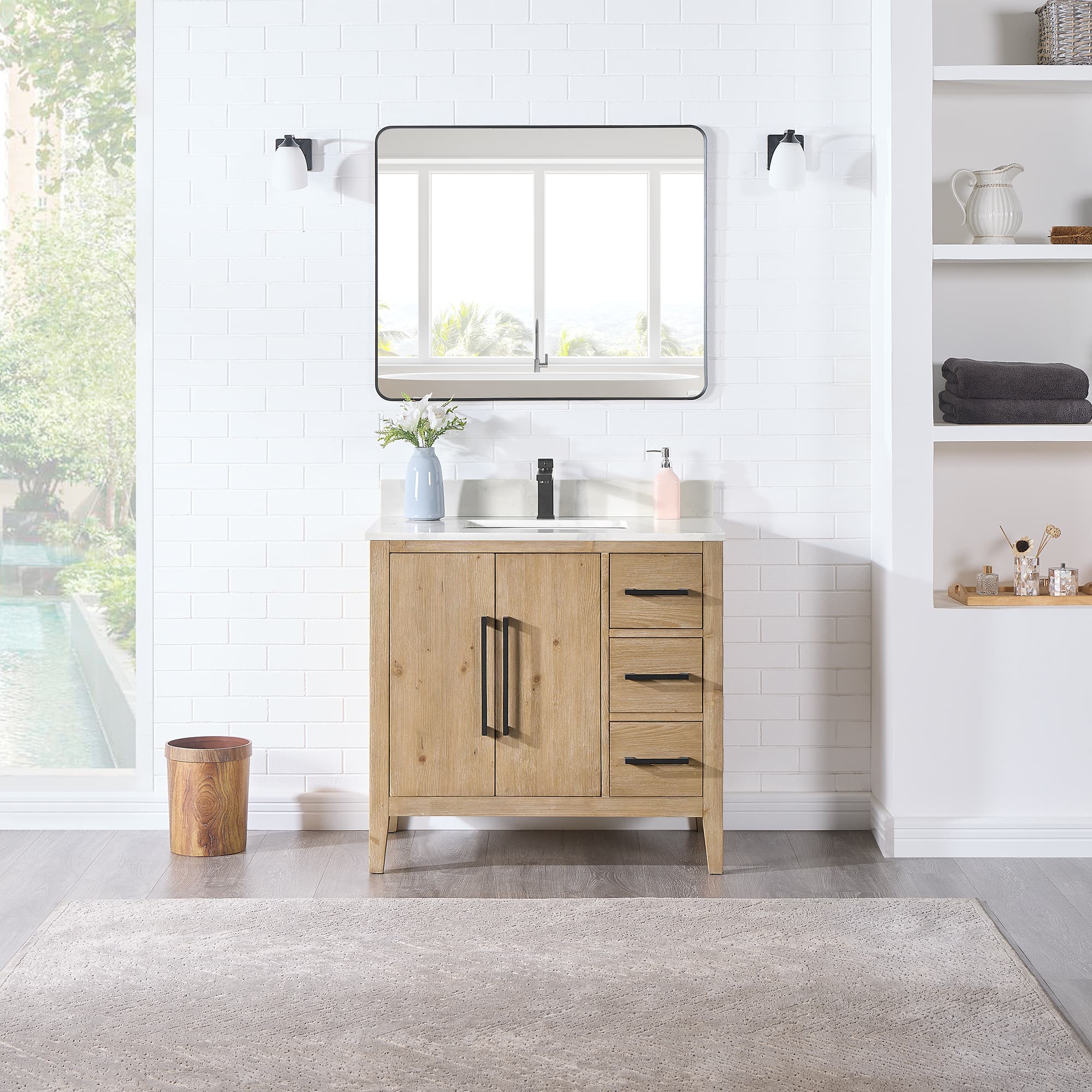 Altair Laurel Freestanding Bathroom Vanity in Weathered Fir - photo 2 of 13