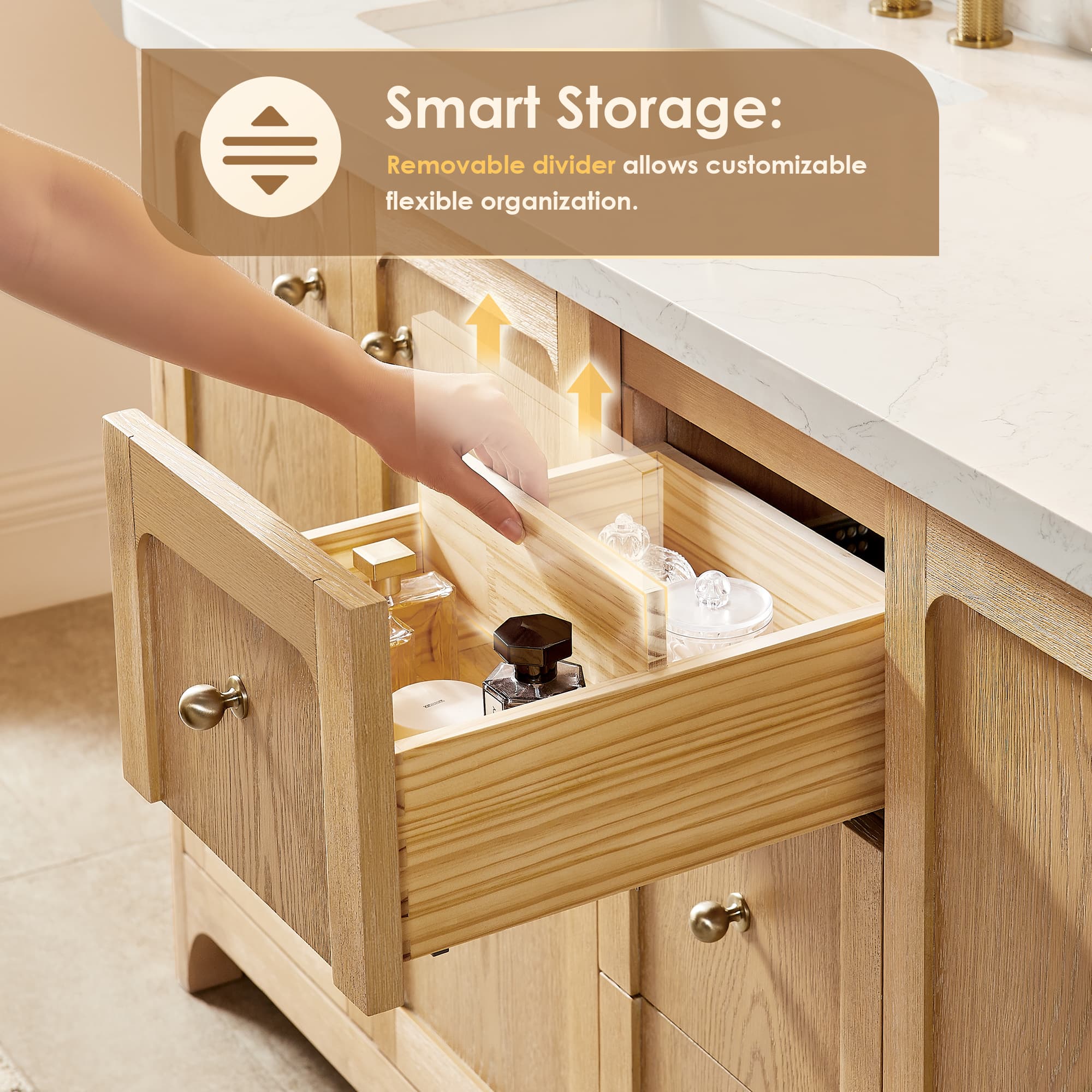 Altair Milner Freestanding Bathroom Vanity in Brushed Oak - photo 11 of 17