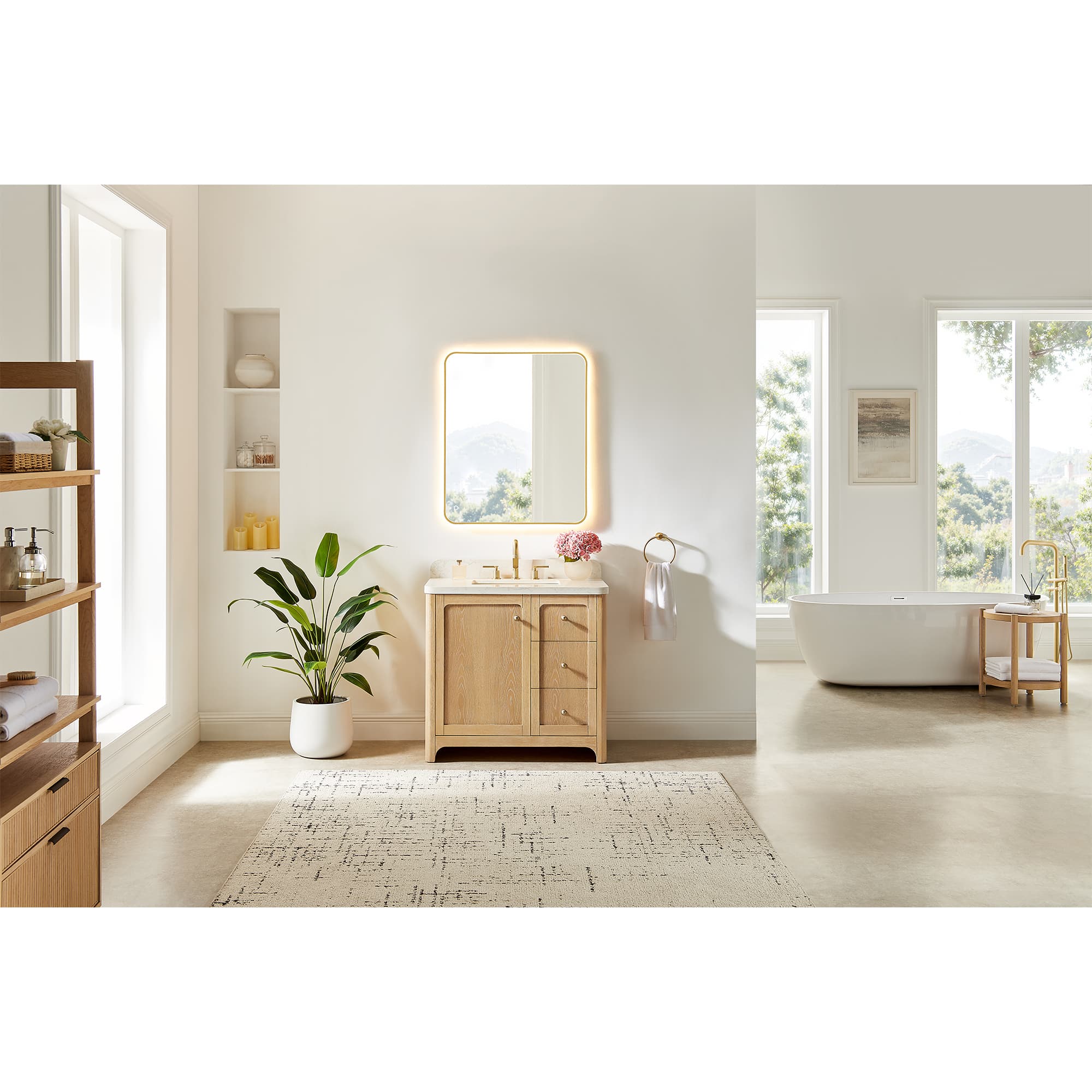 Altair Milner Freestanding Bathroom Vanity in Brushed Oak - photo 16 of 17