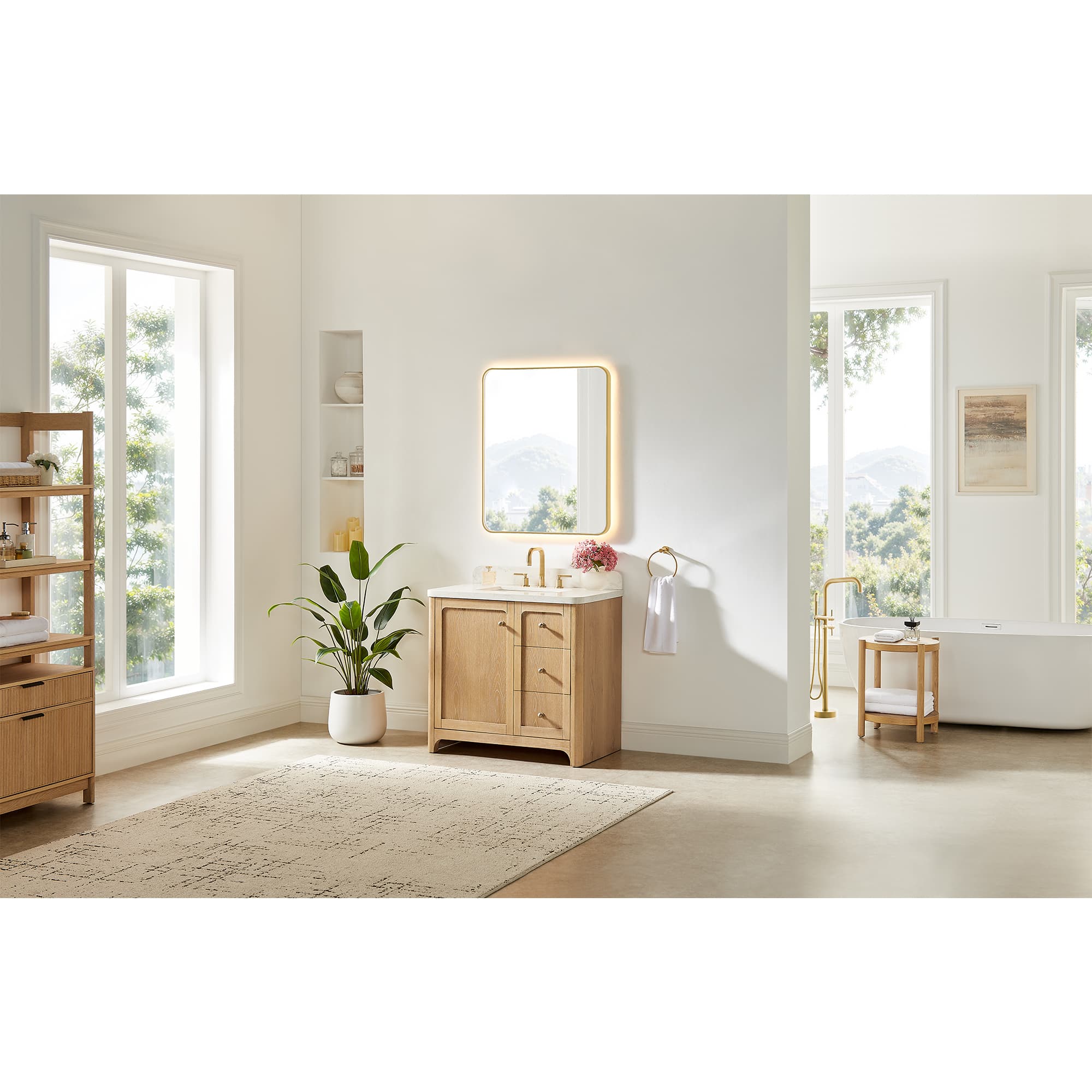 Altair Milner Freestanding Bathroom Vanity in Brushed Oak - photo 17 of 17