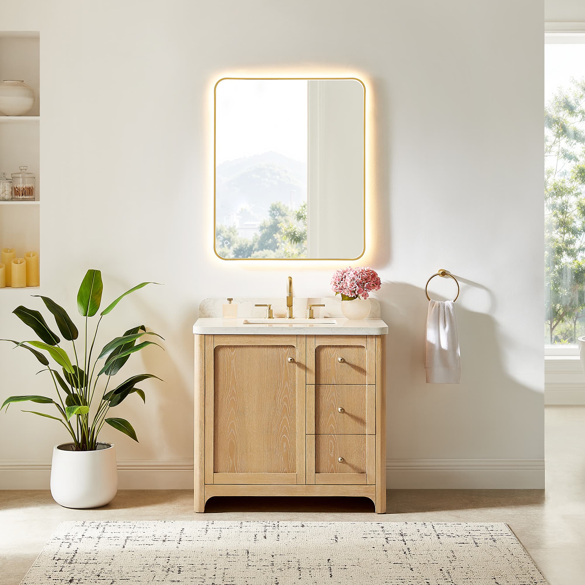 Altair Milner Freestanding Bathroom Vanity in Brushed Oak - photo 2 of 17