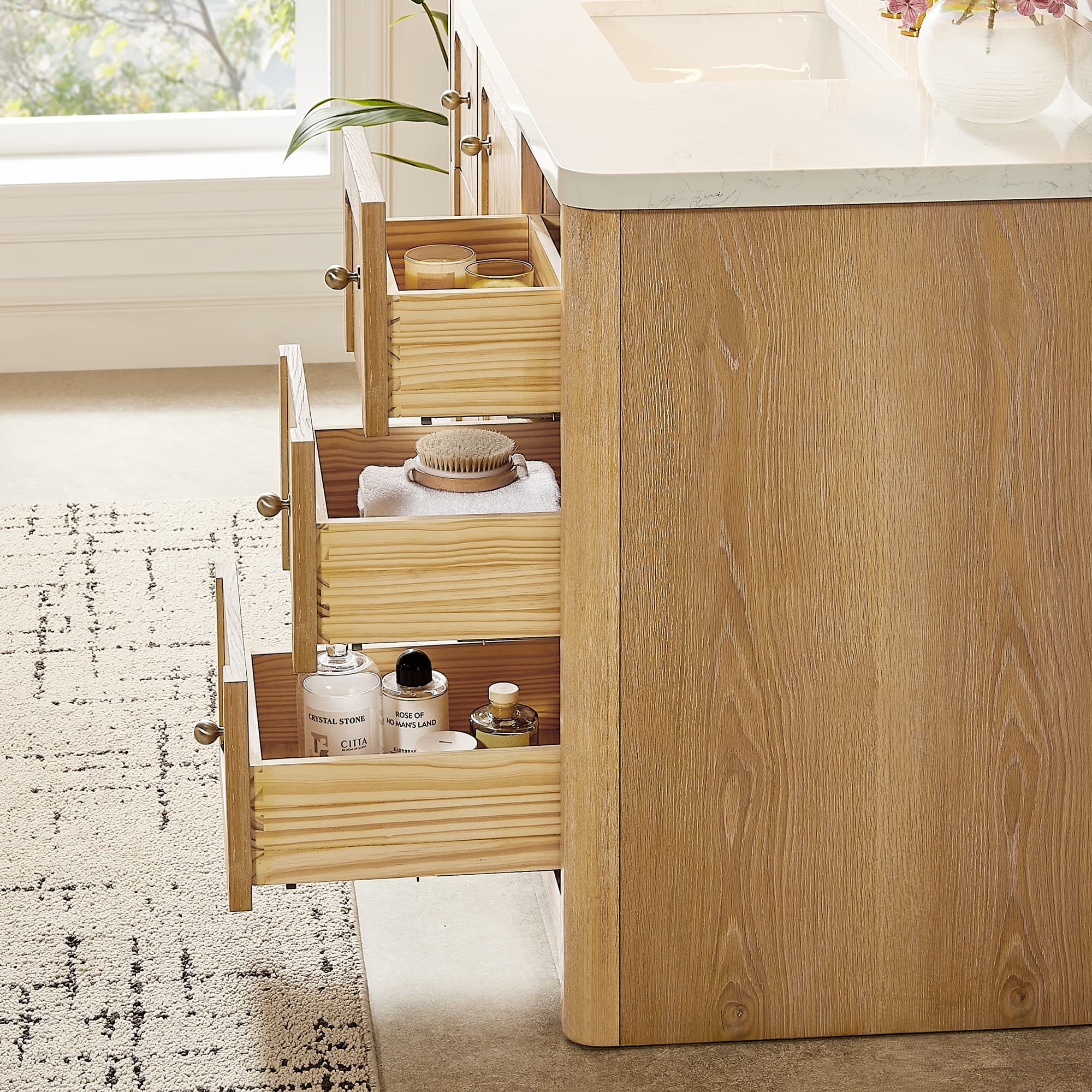 Altair Milner Freestanding Bathroom Vanity in Brushed Oak - photo 5 of 17