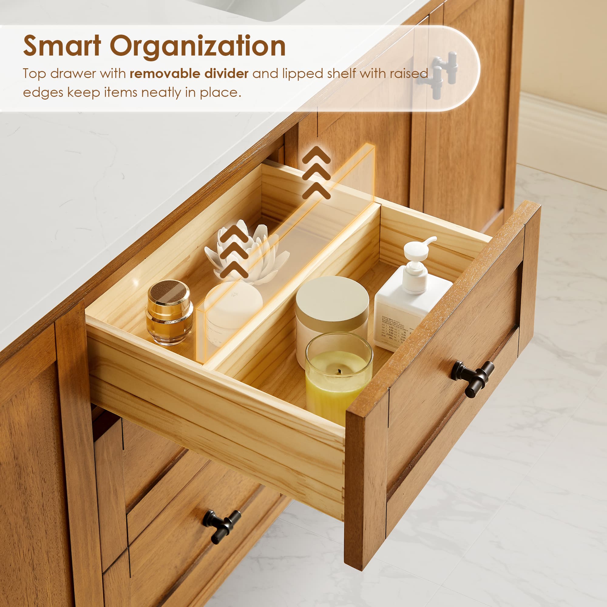 Altair Orasia Freestanding Bathroom Vanity in Mango Brown - photo 10 of 16