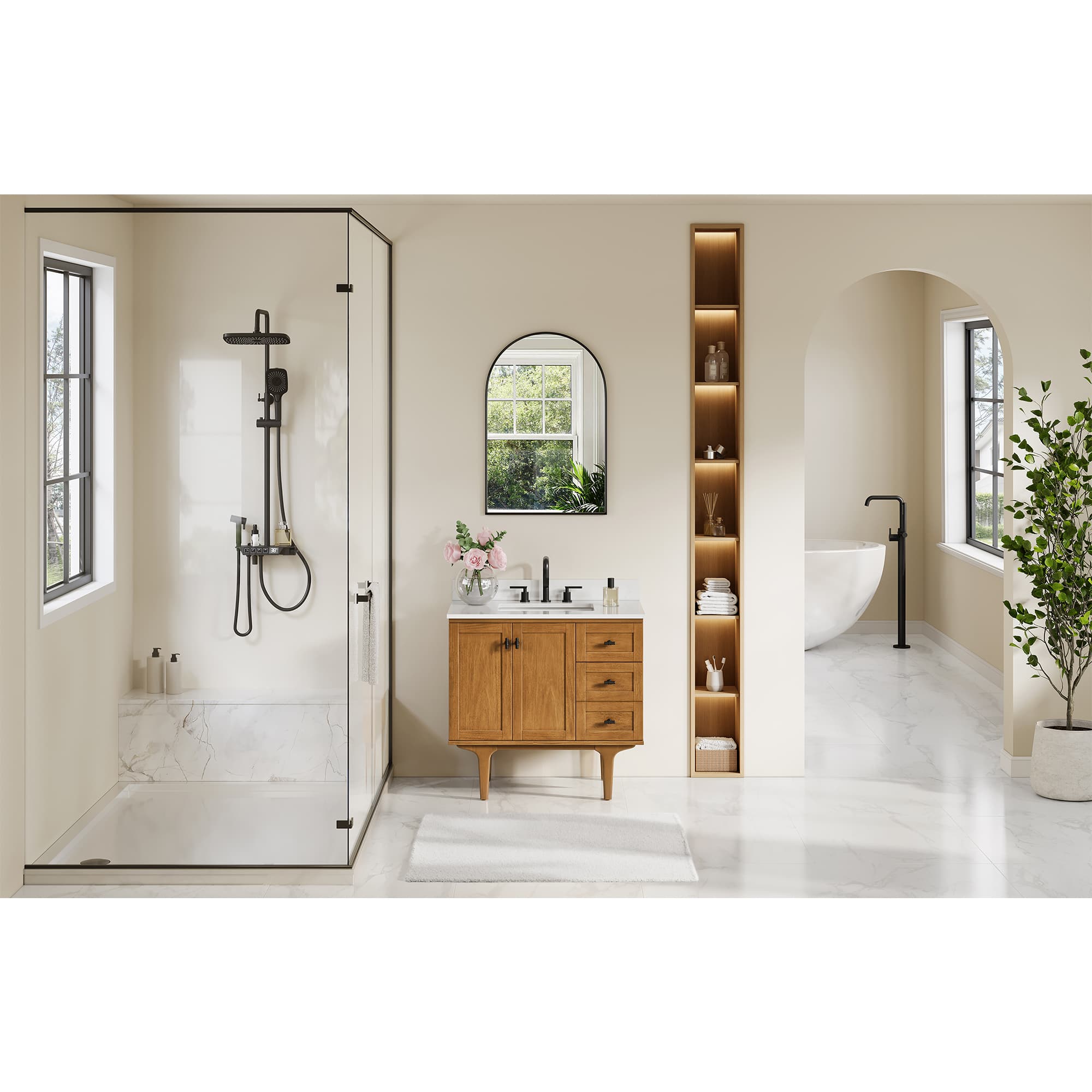 Altair Orasia Freestanding Bathroom Vanity in Mango Brown - photo 15 of 16