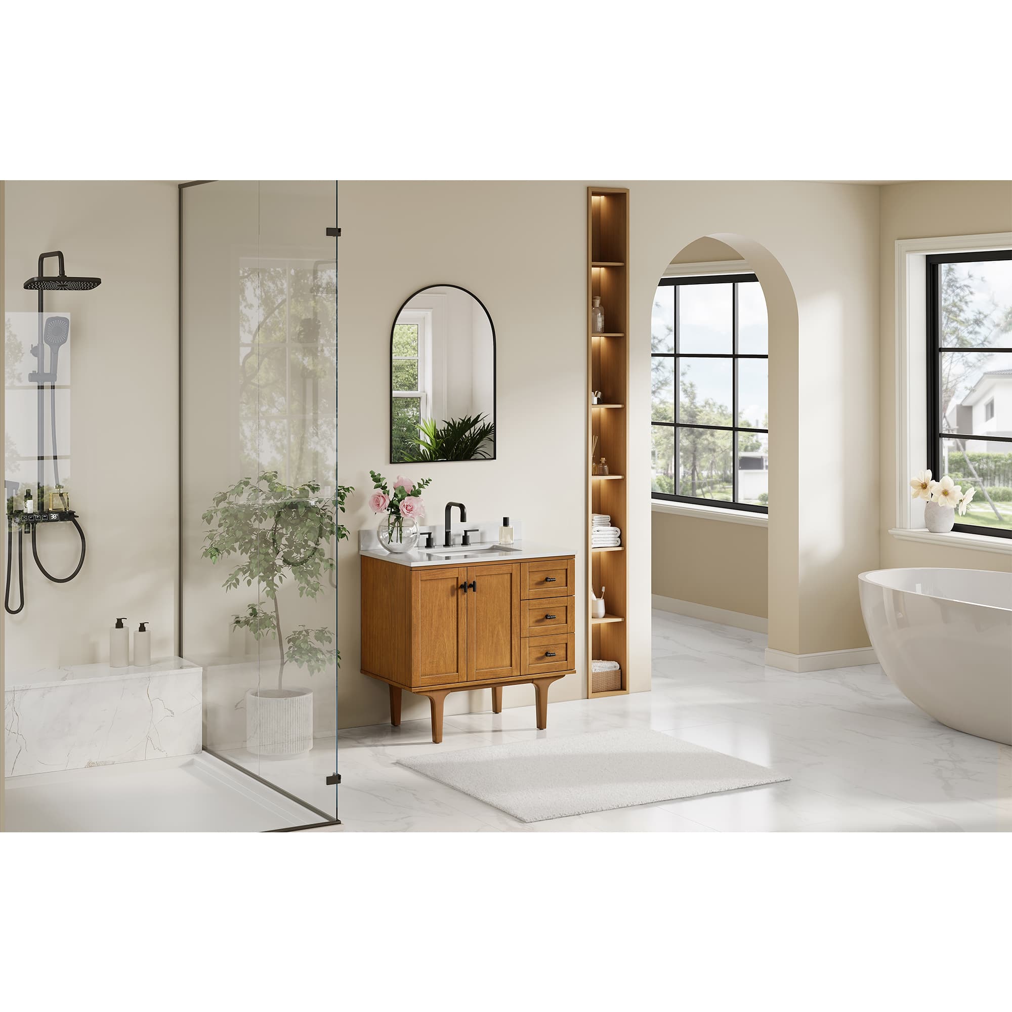 Altair Orasia Freestanding Bathroom Vanity in Mango Brown - photo 16 of 16