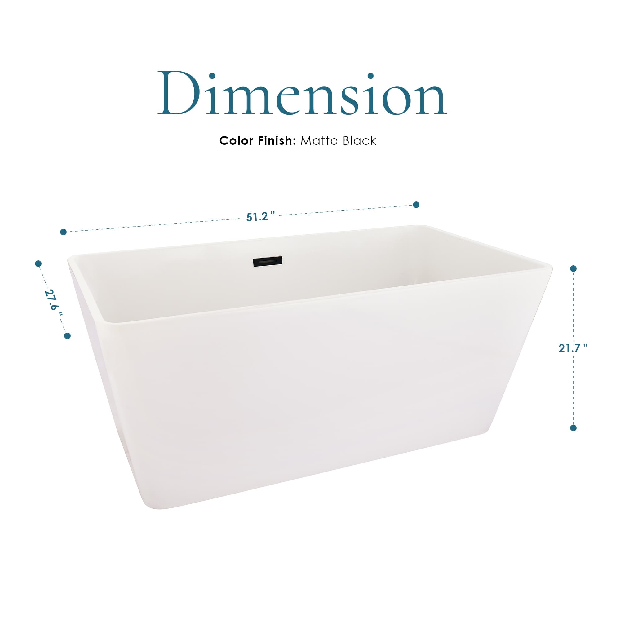 Altair Regina 51 Inch Acrylic Soaking Bathtub - photo 13 of 13
