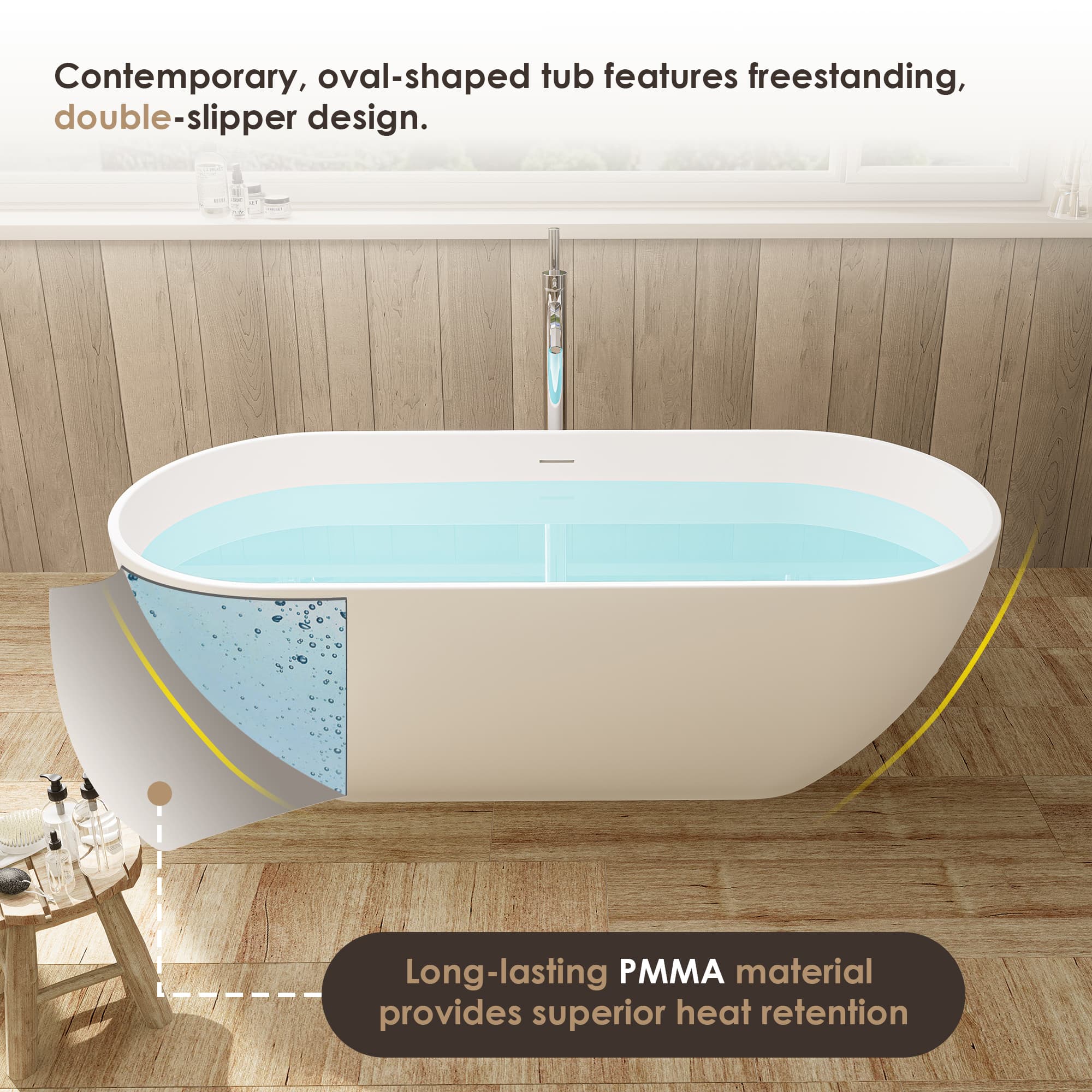 Altair Ryder Solid Surface Freestanding Soaking Bathtub - photo 14 of 26