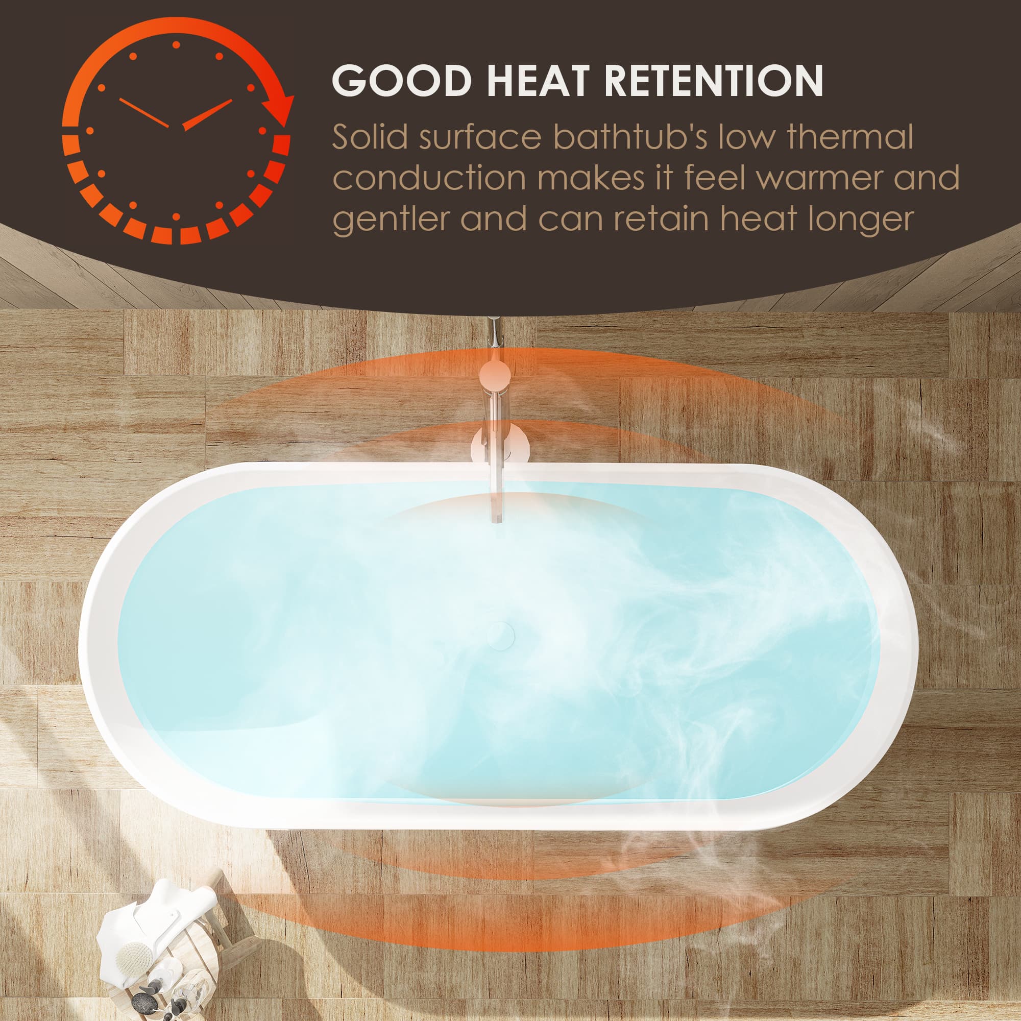 Altair Ryder Solid Surface Freestanding Soaking Bathtub - photo 19 of 26