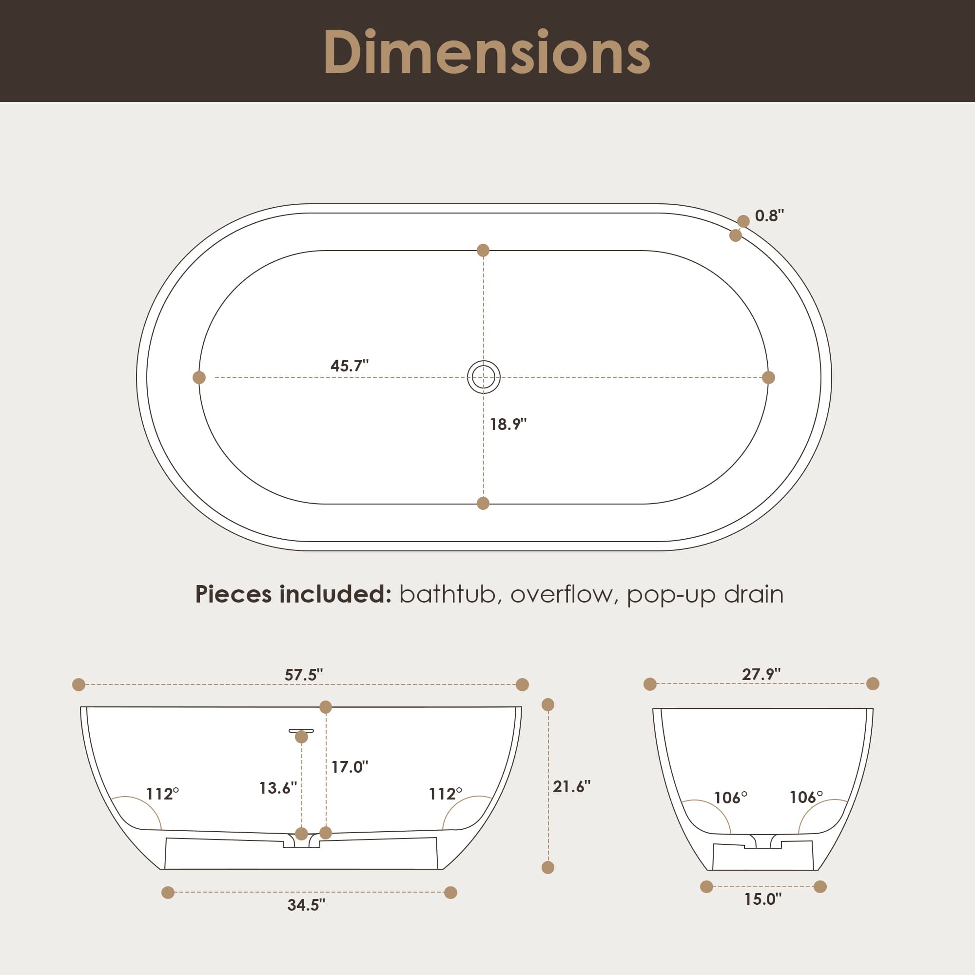 Altair Ryder Solid Surface Freestanding Soaking Bathtub - photo 24 of 26