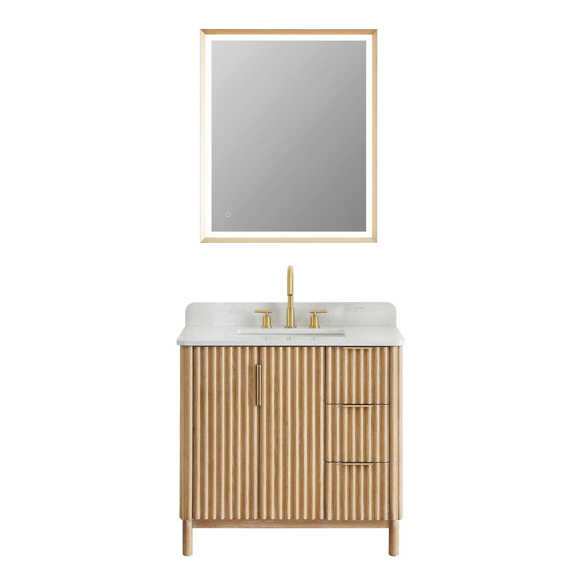 Altair Sierra Freestanding Bathroom Vanity in Washed Light Brown - photo 1 of 13