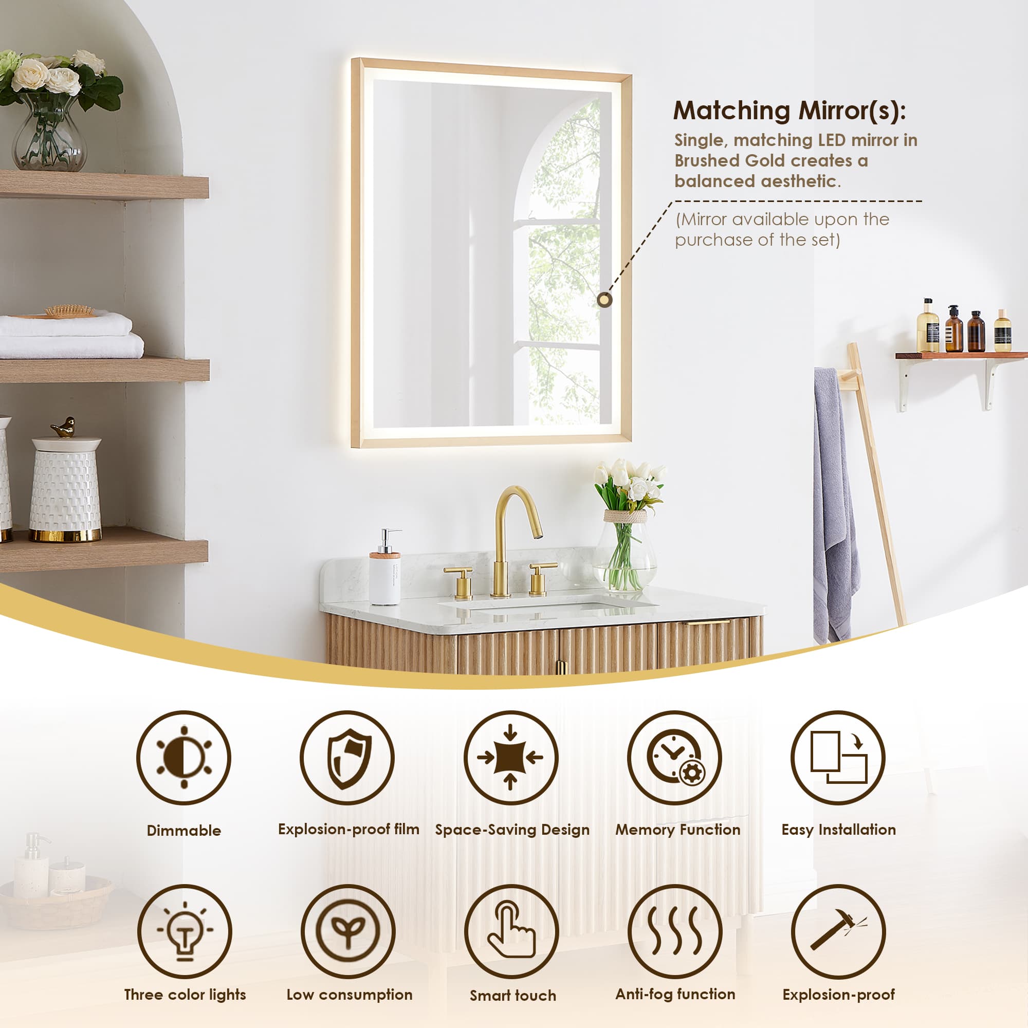 Altair Sierra Freestanding Bathroom Vanity in Washed Light Brown - photo 11 of 13