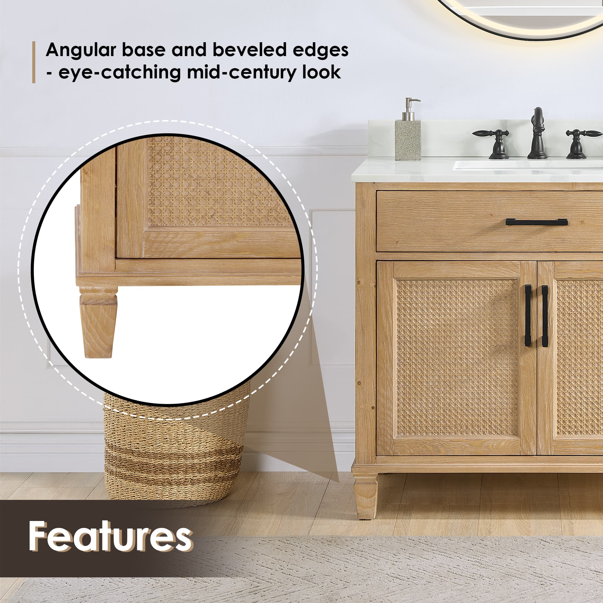 Altair Solana Freestanding Bathroom Vanity in Weathered Fir - photo 11 of 14