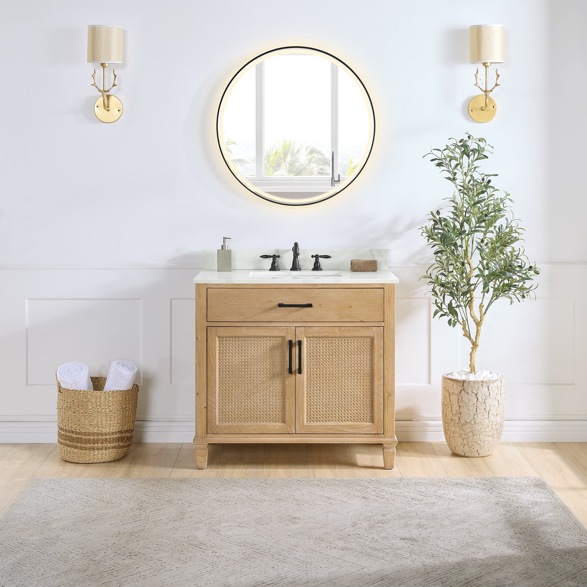 Altair Solana Freestanding Bathroom Vanity in Weathered Fir - photo 2 of 14