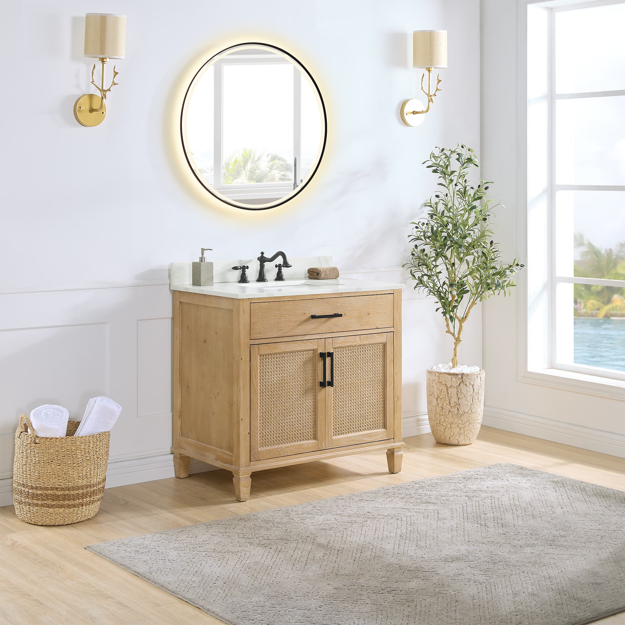 Altair Solana Freestanding Bathroom Vanity in Weathered Fir - photo 3 of 14