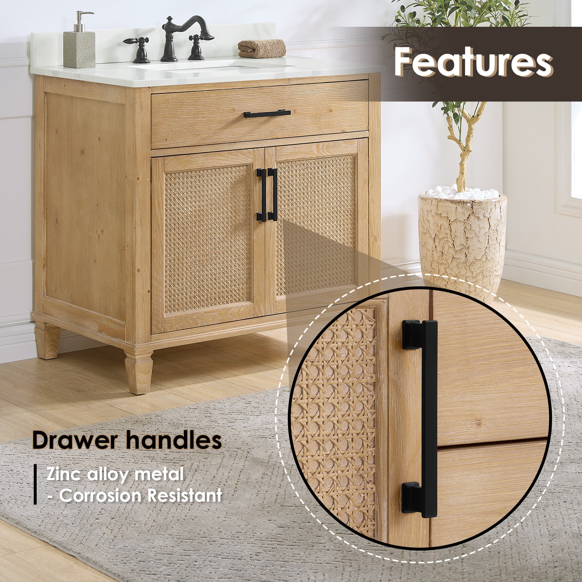 Altair Solana Freestanding Bathroom Vanity in Weathered Fir - photo 9 of 14