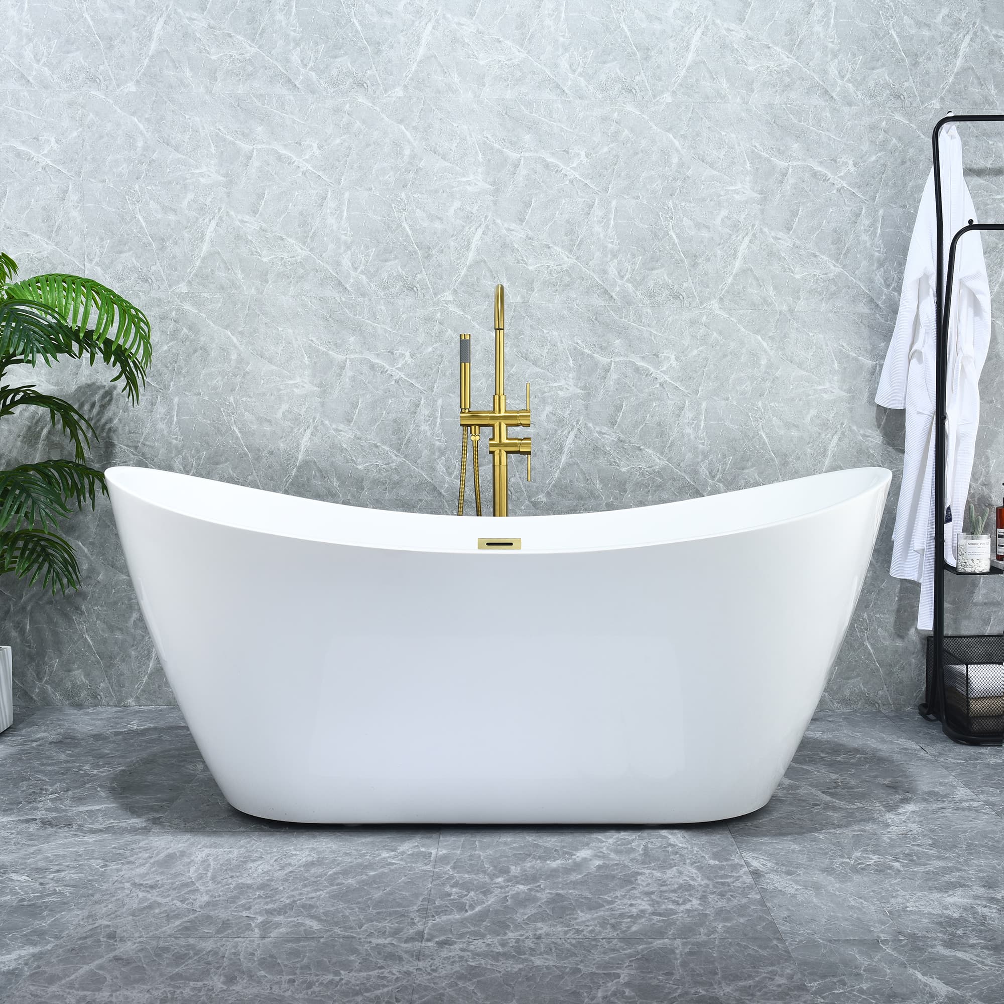 Altair Vansza 67 Inch Acrylic Soaking Bathtub - photo 5 of 13
