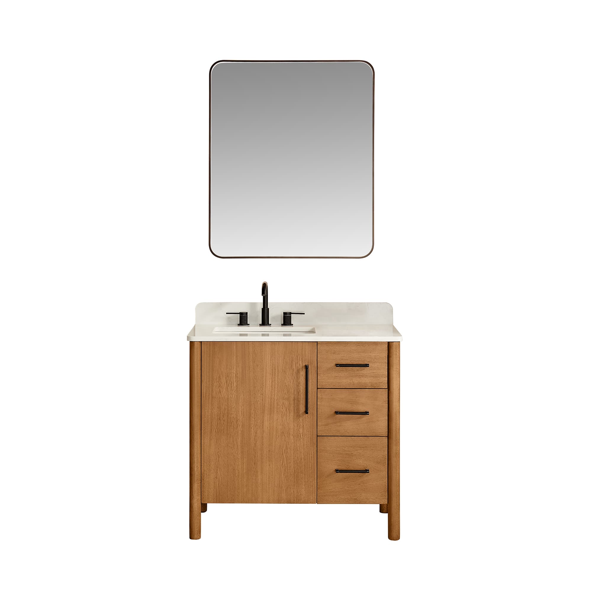 Altair Velora Freestanding Bathroom Vanity in Mango Brown - photo 1 of 17