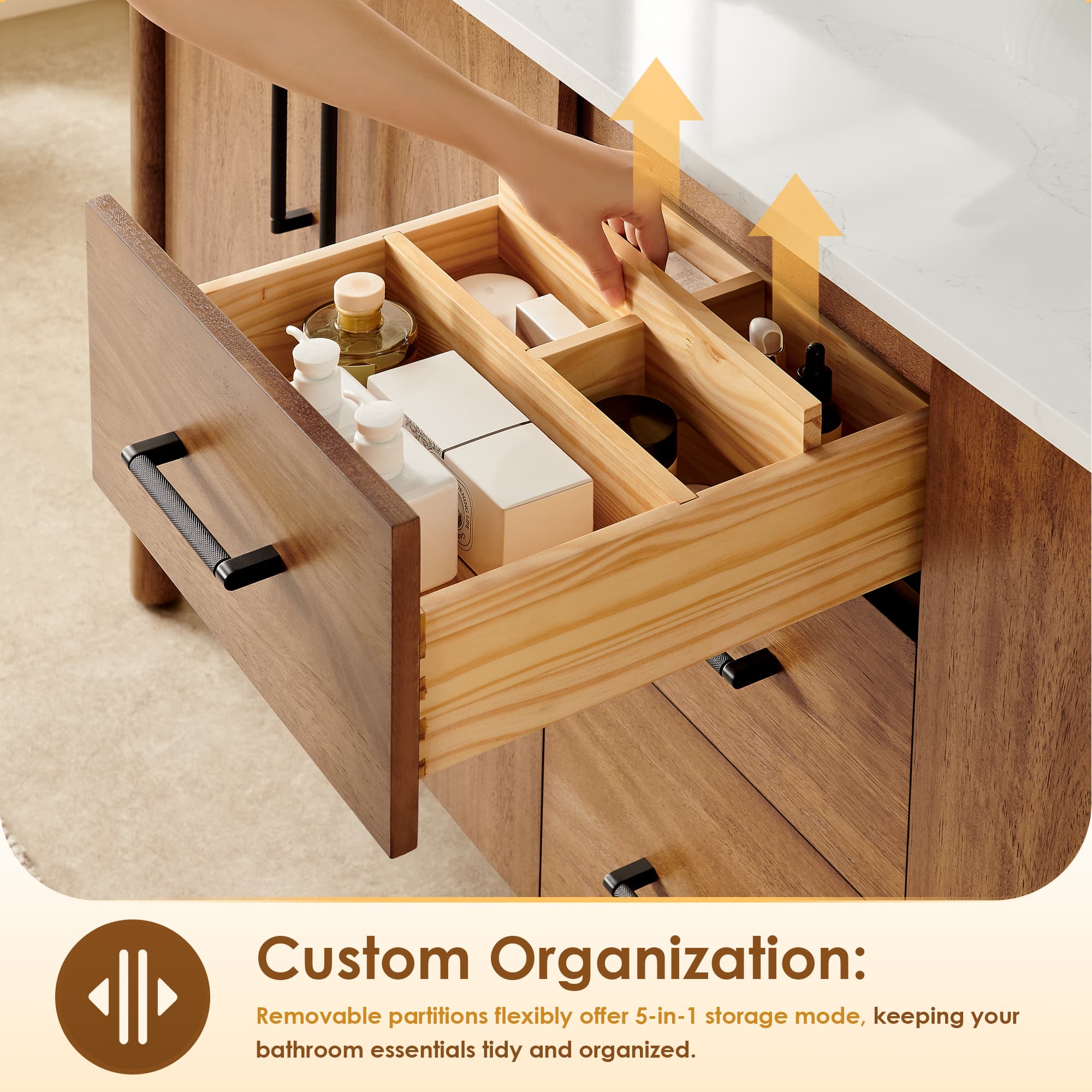 Altair Velora Freestanding Bathroom Vanity in Mango Brown - photo 10 of 17