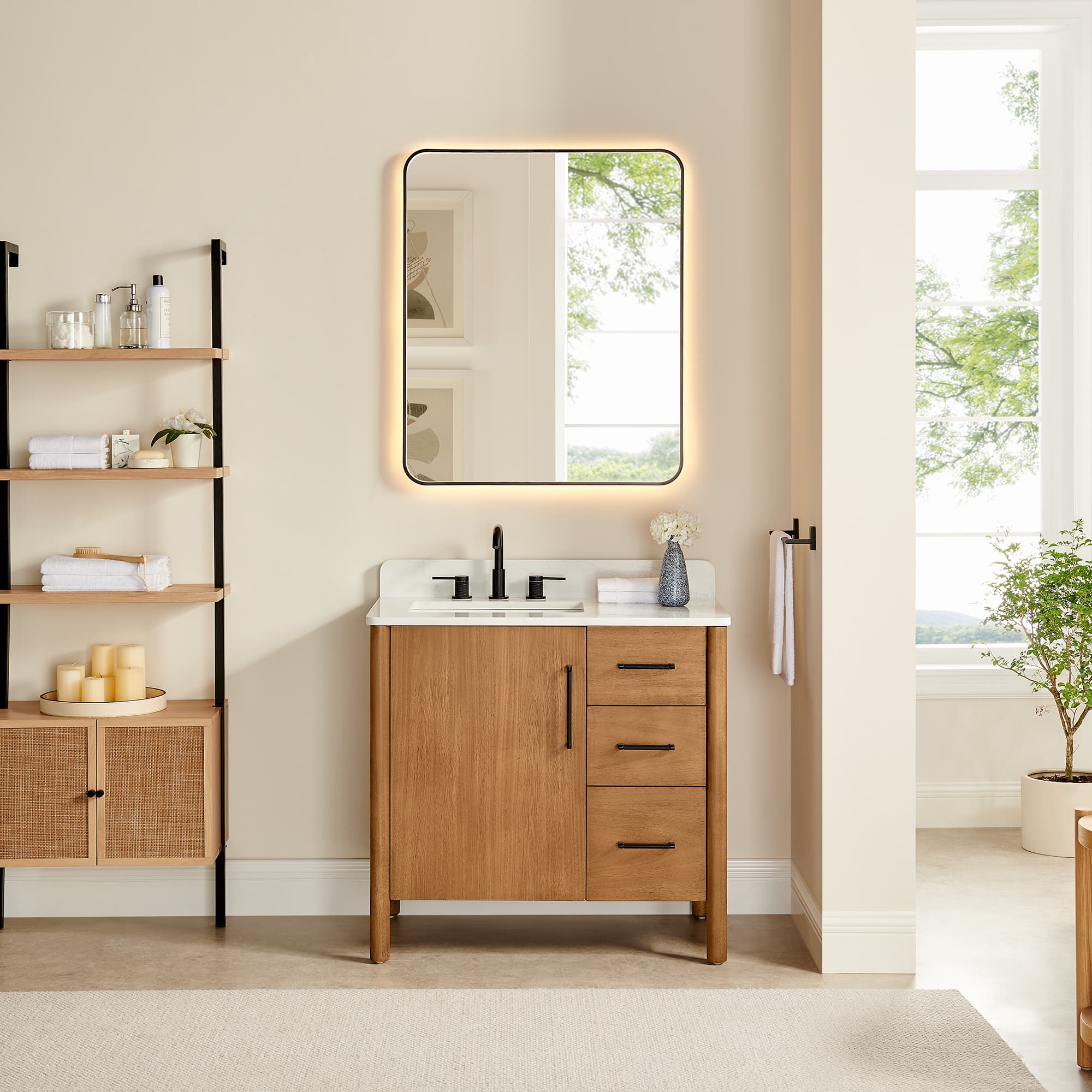 Altair Velora Freestanding Bathroom Vanity in Mango Brown - photo 2 of 17