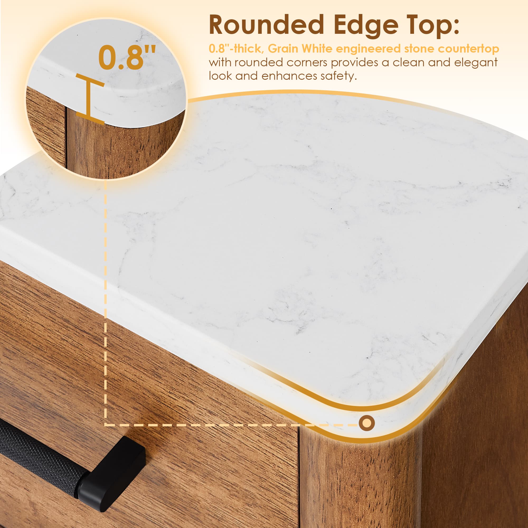 Altair Velora Freestanding Bathroom Vanity in Mango Brown - photo 9 of 17