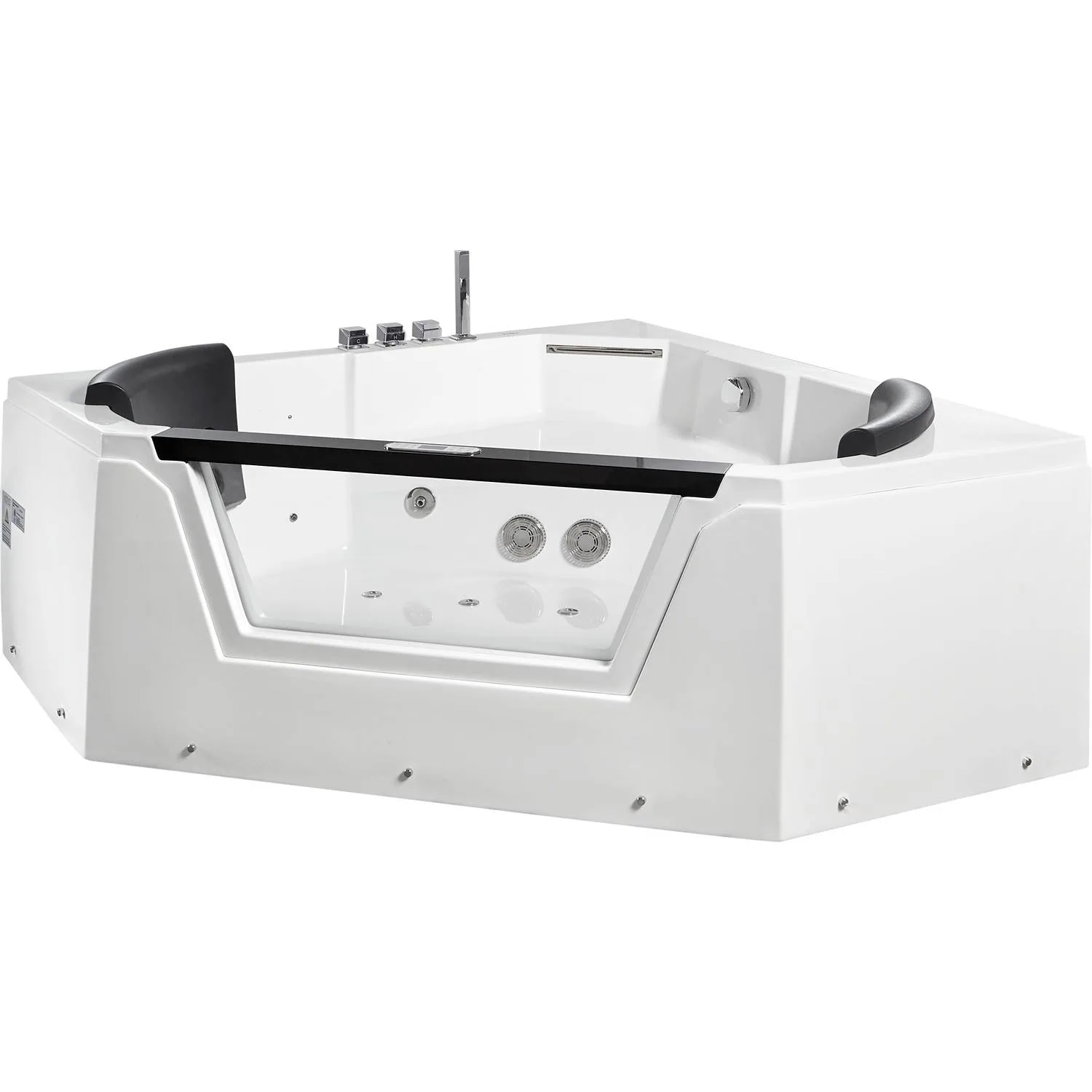 EAGO AM156ETL 5 ft 2 Person Acrylic Corner Whirlpool Bathtub - image 1