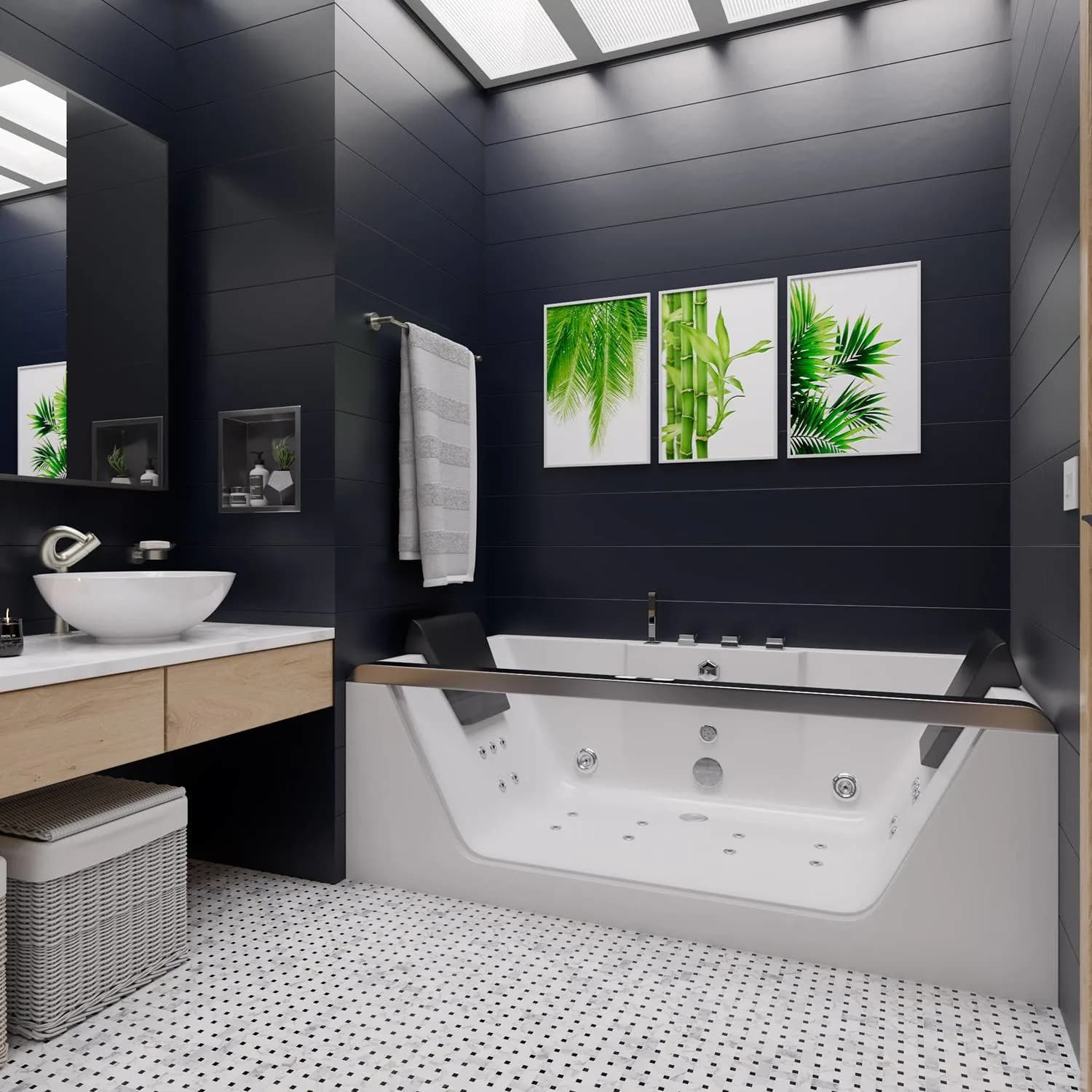 EAGO AM196ETL 6 ft 2 Person Acrylic Rectangular Whirlpool Bathtub - image 7