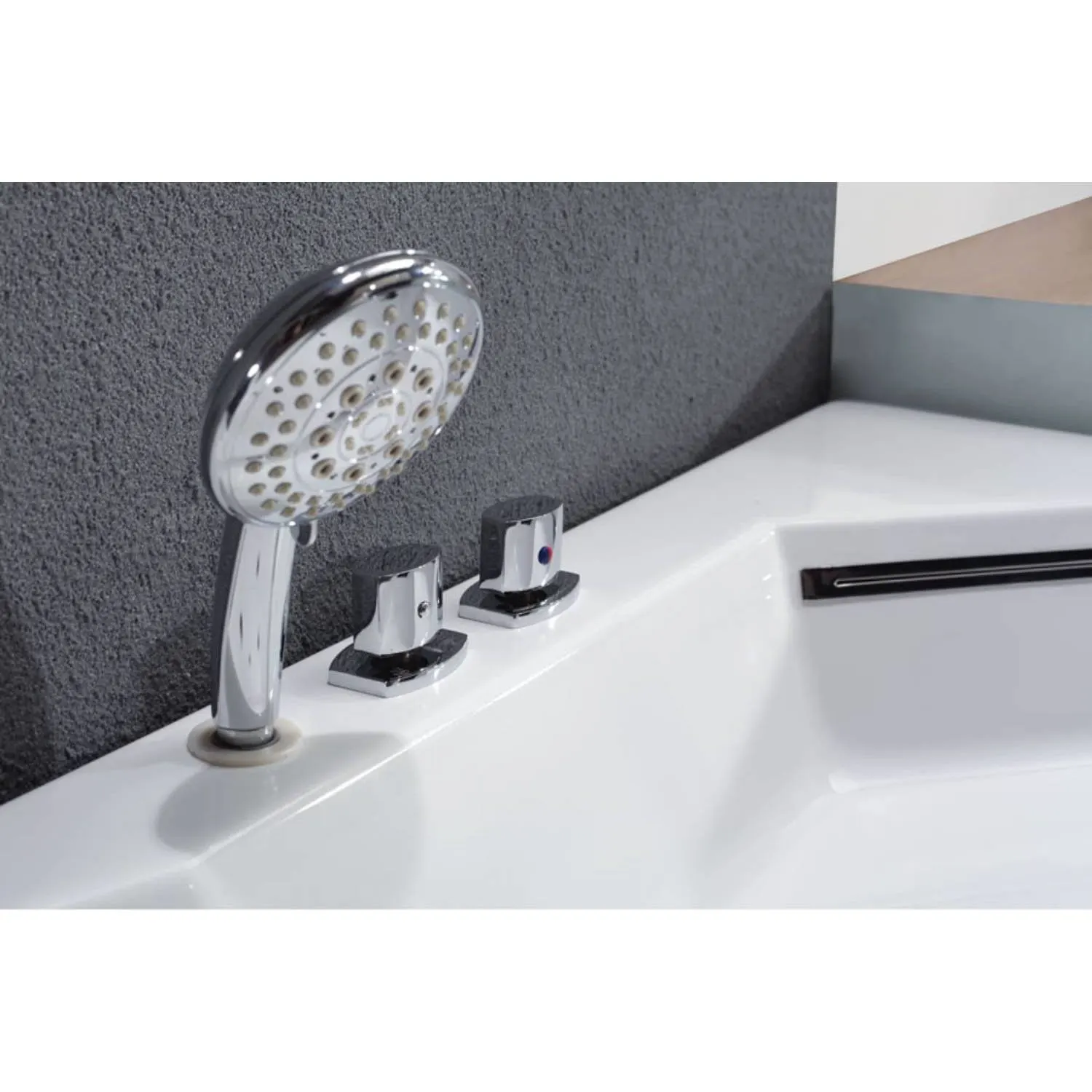 EAGO AM197ETL 5 ft 2 Person Acrylic Round Whirlpool Bathtub - image 4