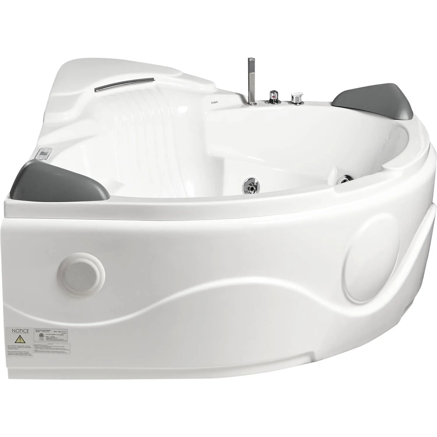 EAGO AM505ETL 5 ft 2 Person Rectangular Waterfall Whirlpool Bathtub - image 3