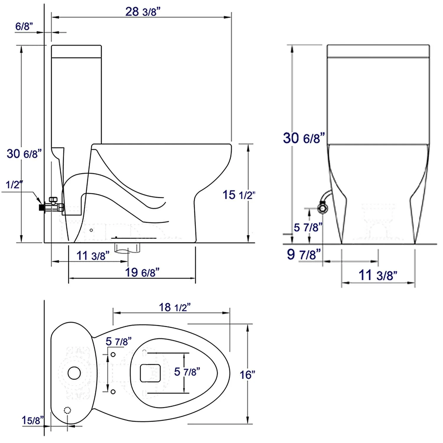 EAGO TB309 Dual Flush Eco-friendly Ceramic Toilet - image 11